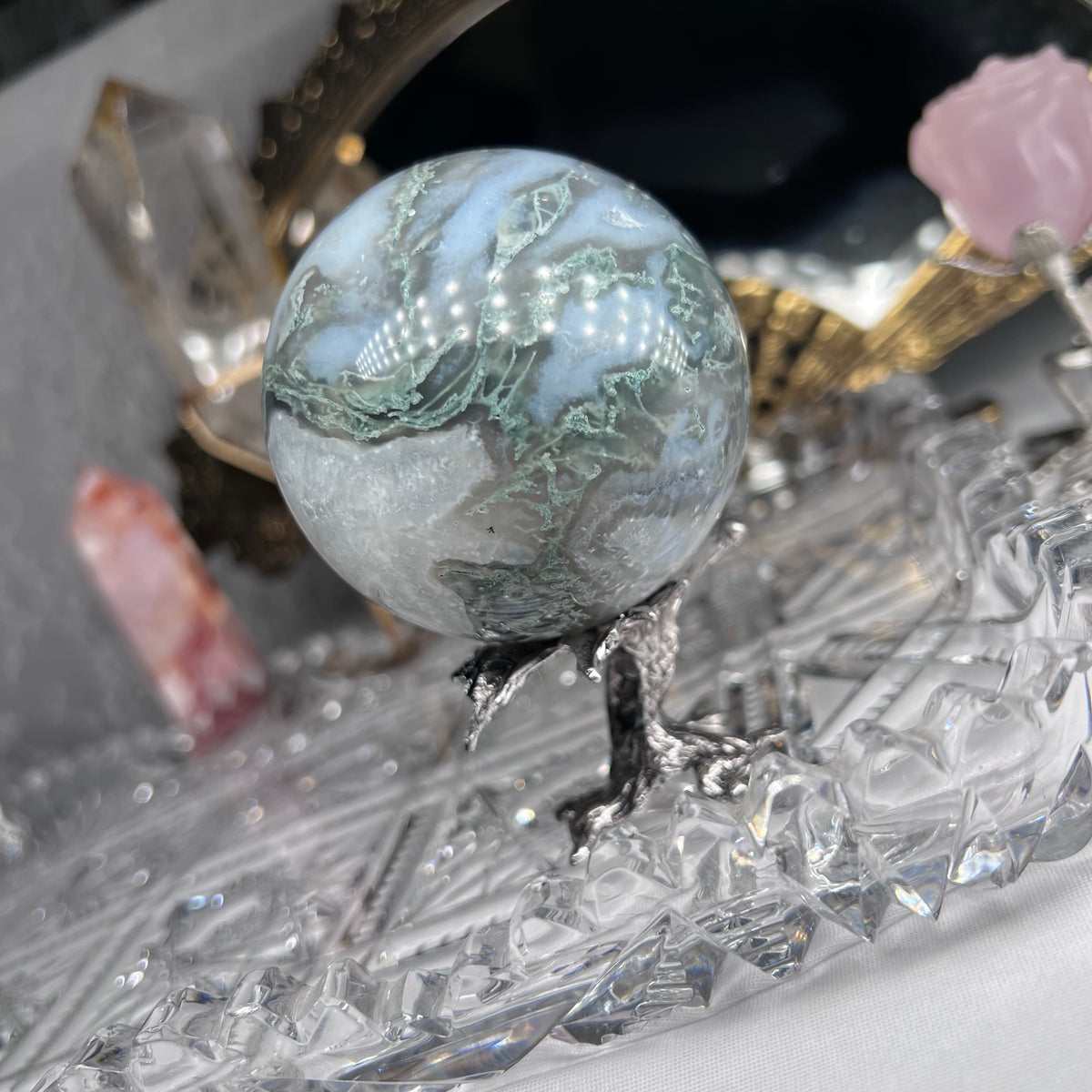 Moss Agate sphere