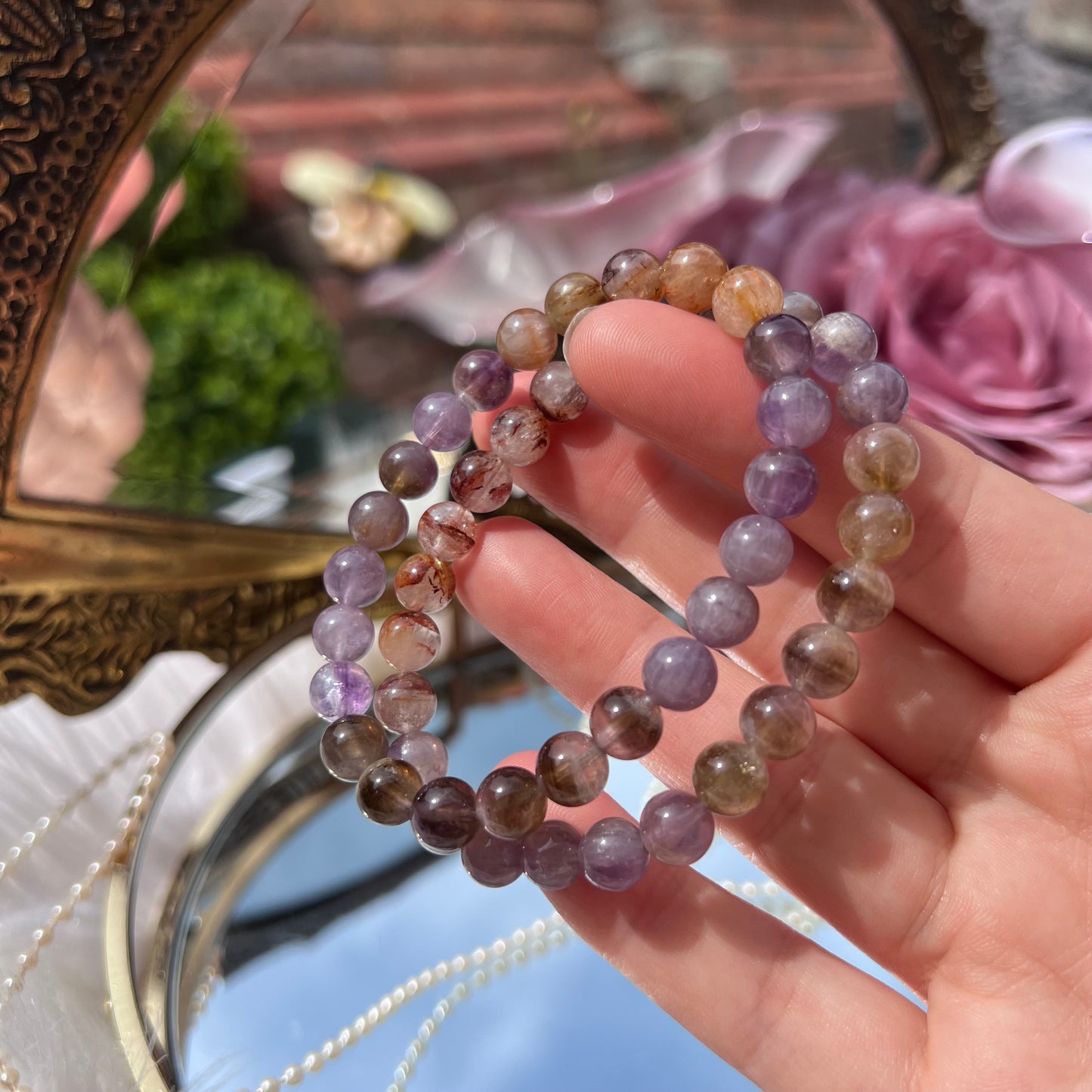 Auralite 23 beaded bracelet - 7.7mm