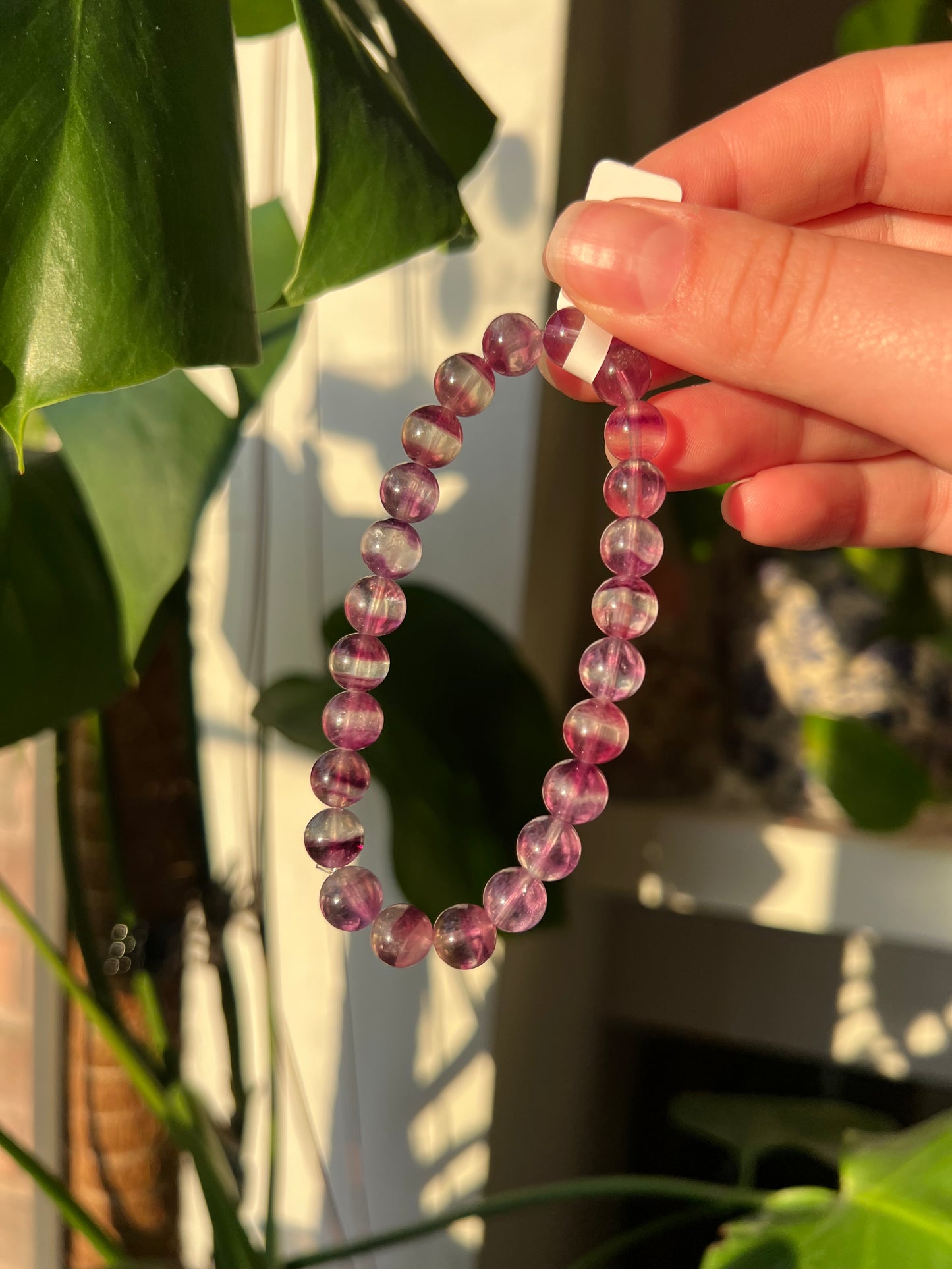 Fluorite beaded bracelet