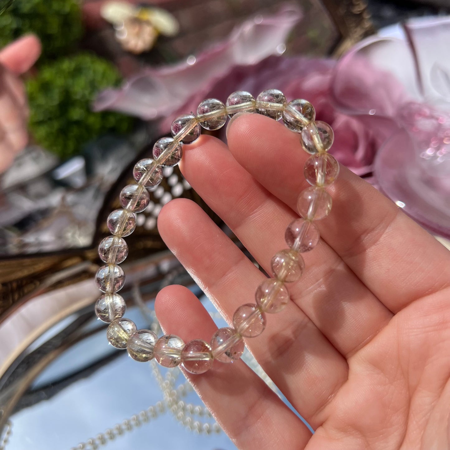 Golden Rutile Quartz high graded graded bracelet - 8mm