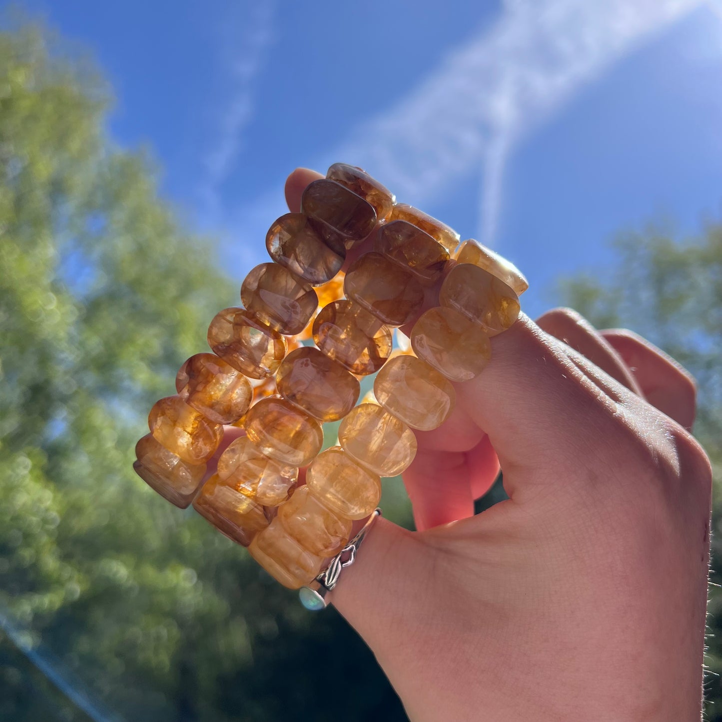 Golden Healer stretchy bangle design beaded bracelet high- 15mm