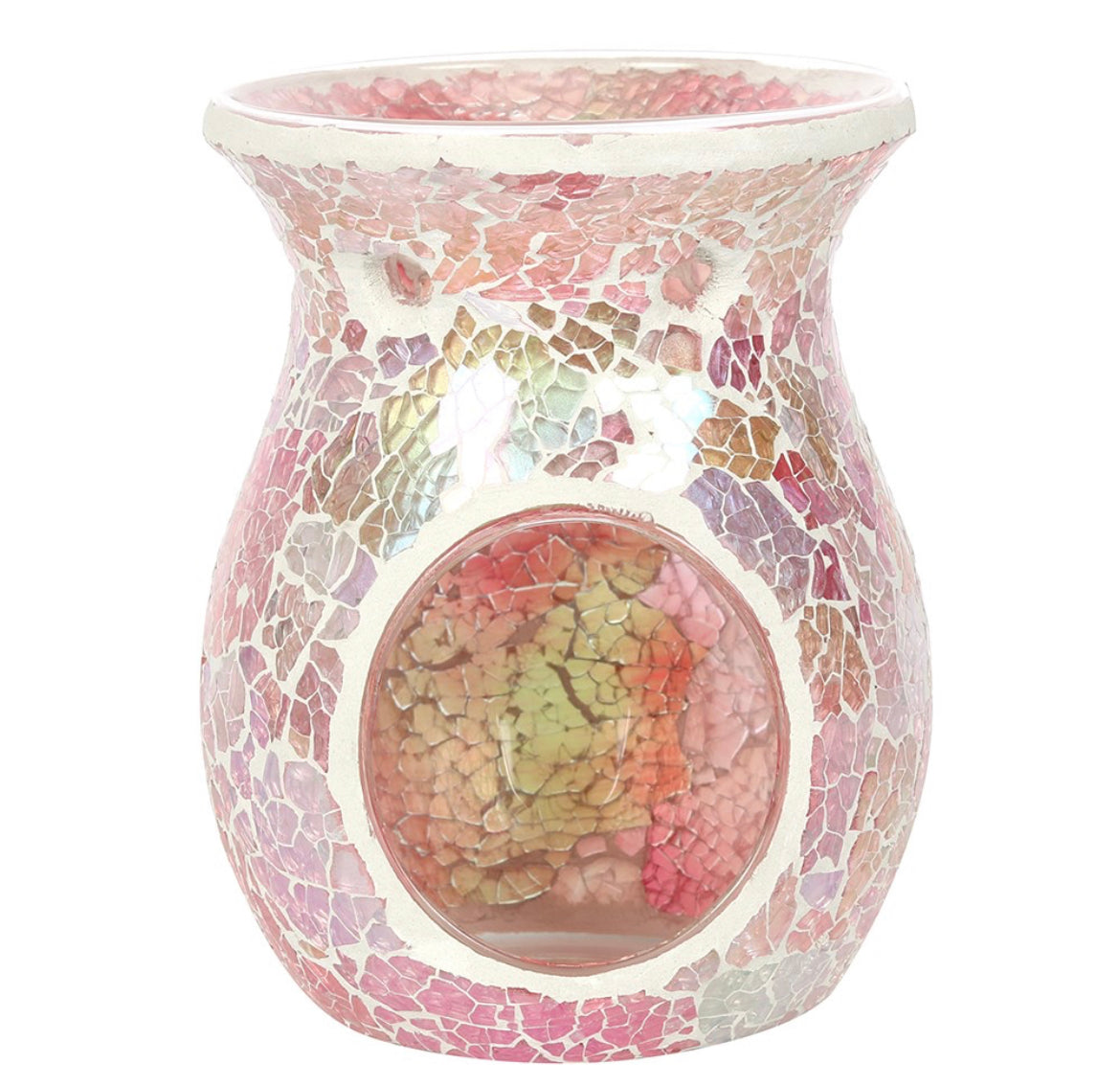 Crackle glass design wax melter ( choose your own design)
