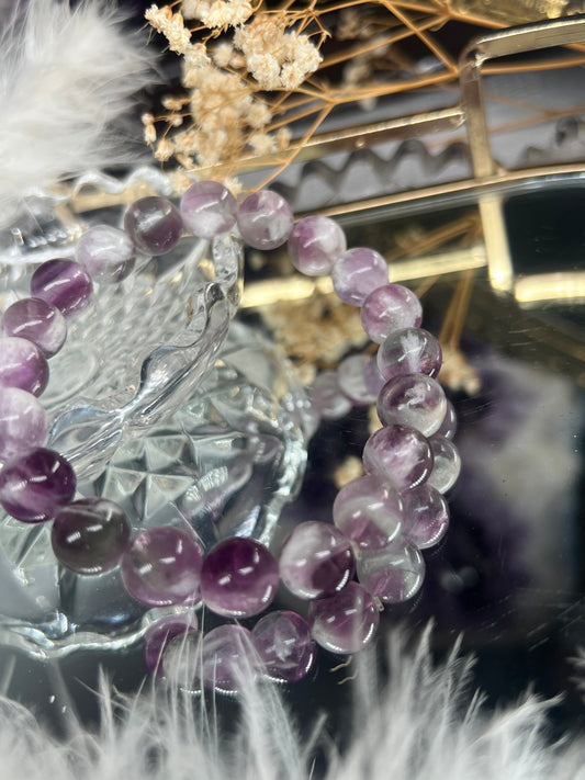 Feather fluorite bracelet 10mm *C