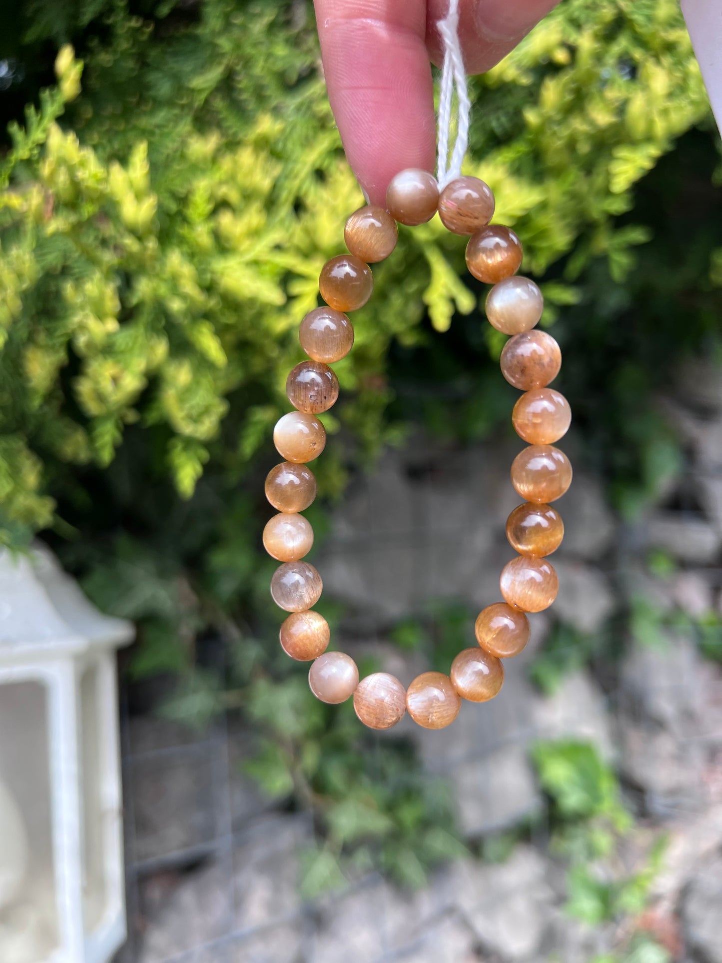 Golden Moonstone Crystal beaded bracelet (High quality) - 8.3mm