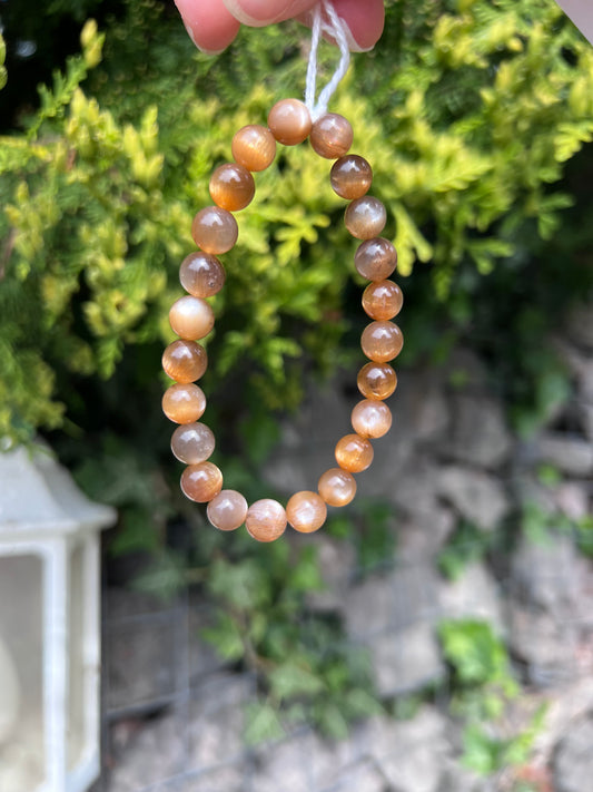 Golden Moonstone Crystal beaded bracelet (High quality) - 8.3mm