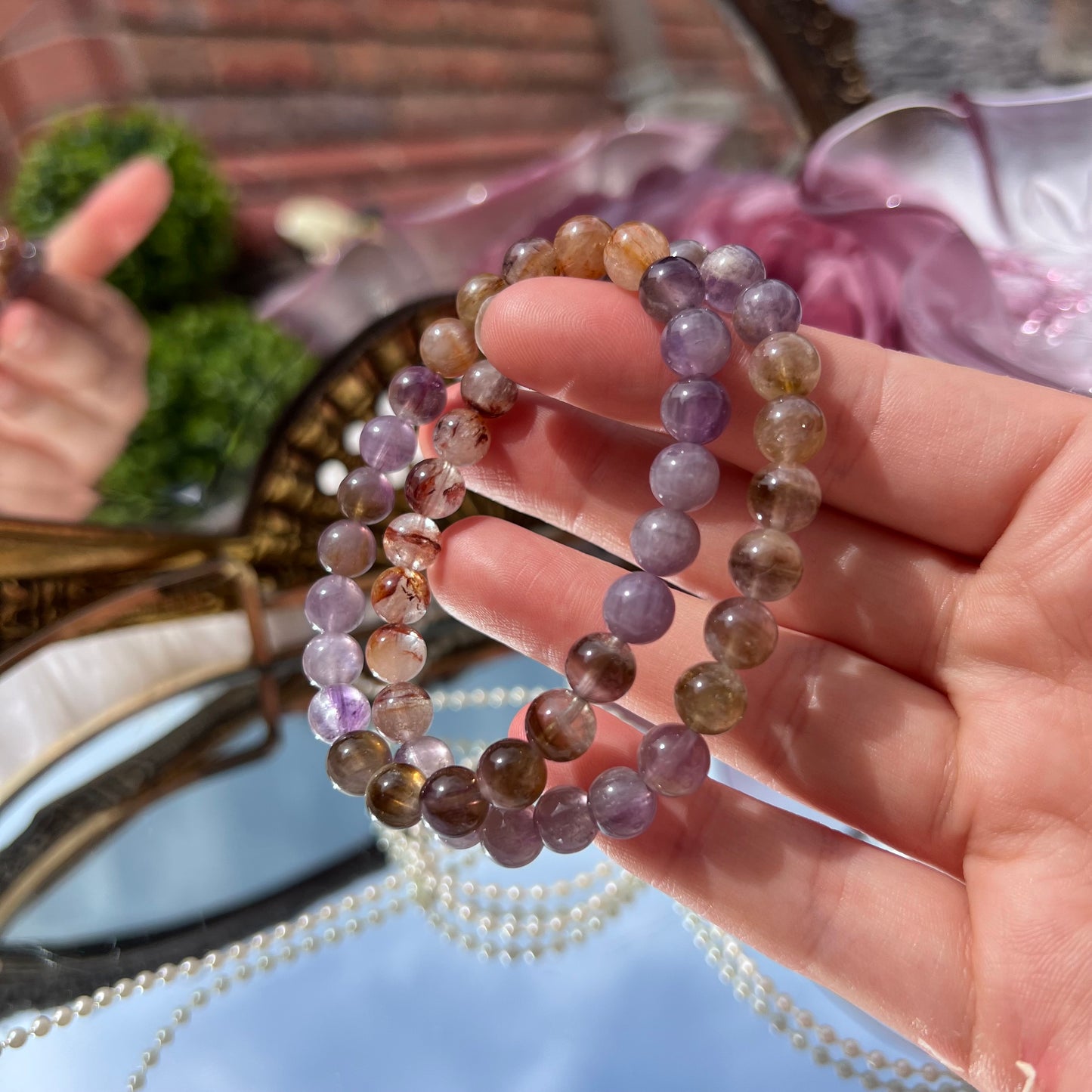 Auralite 23 beaded bracelet - 7.7mm