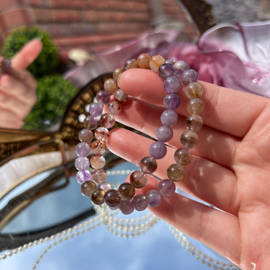 Auralite 23 beaded bracelet - 7.7mm
