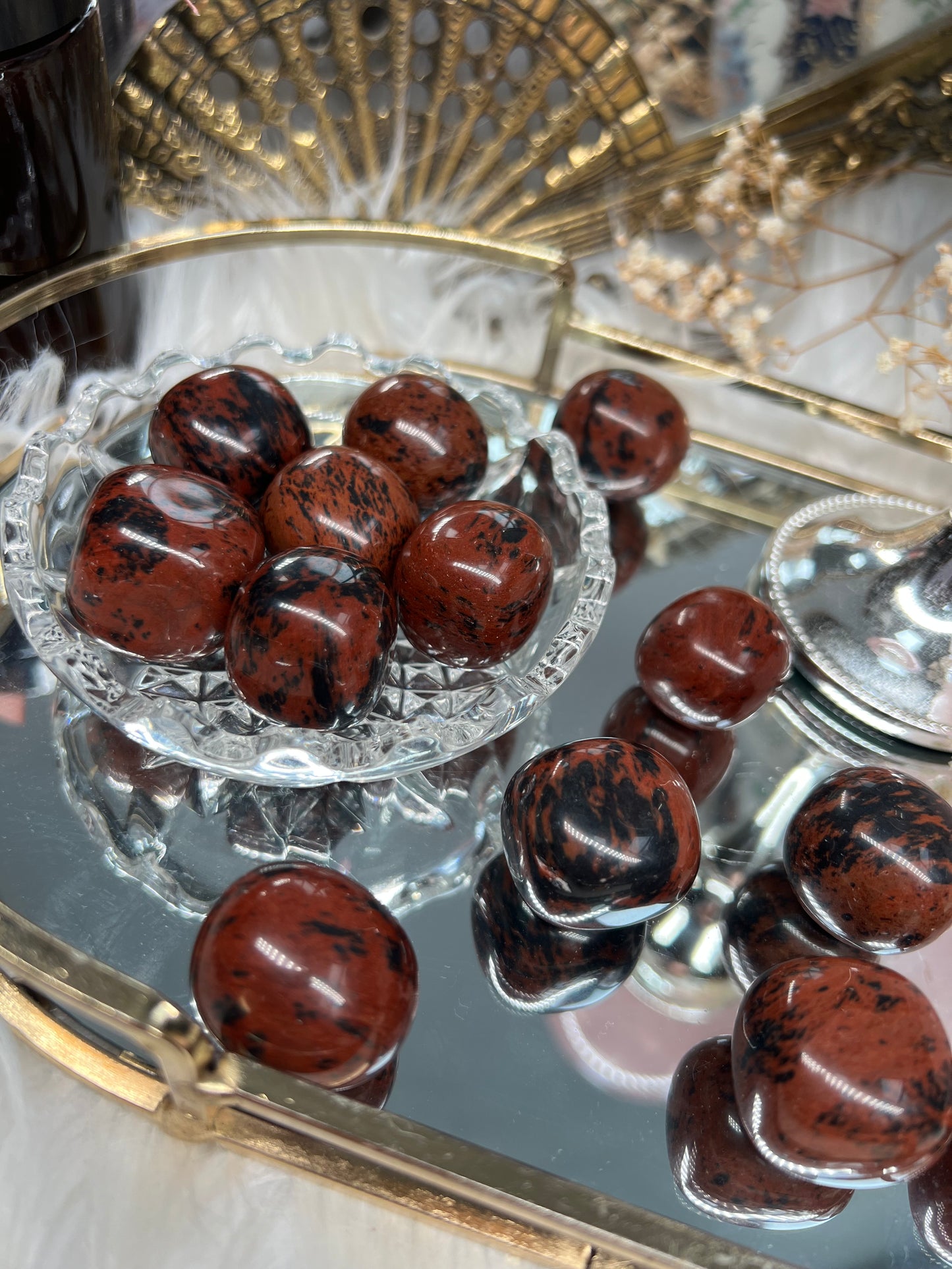 Mahogany obsidian tumble stone