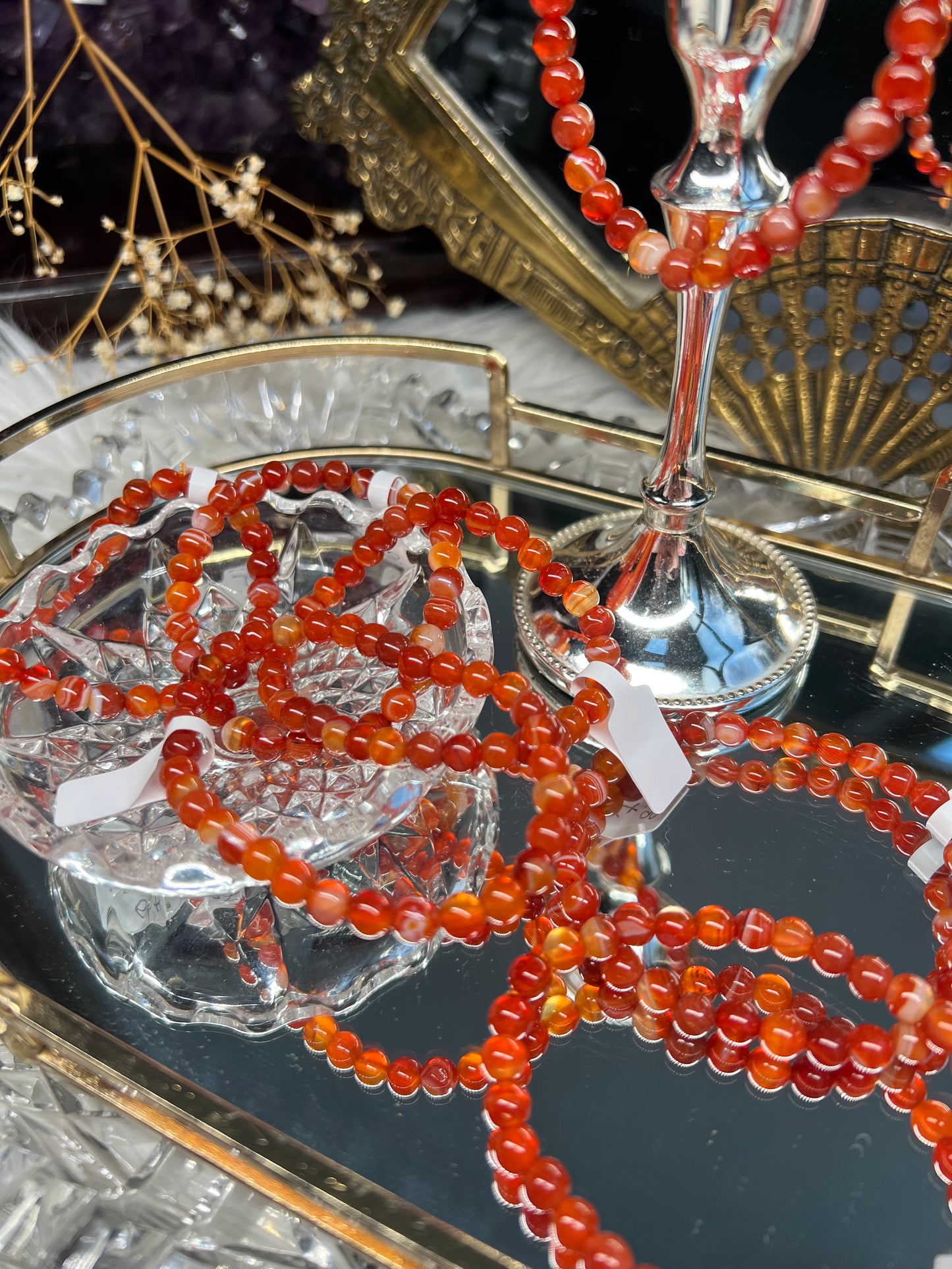 Banded carnelian bracelet