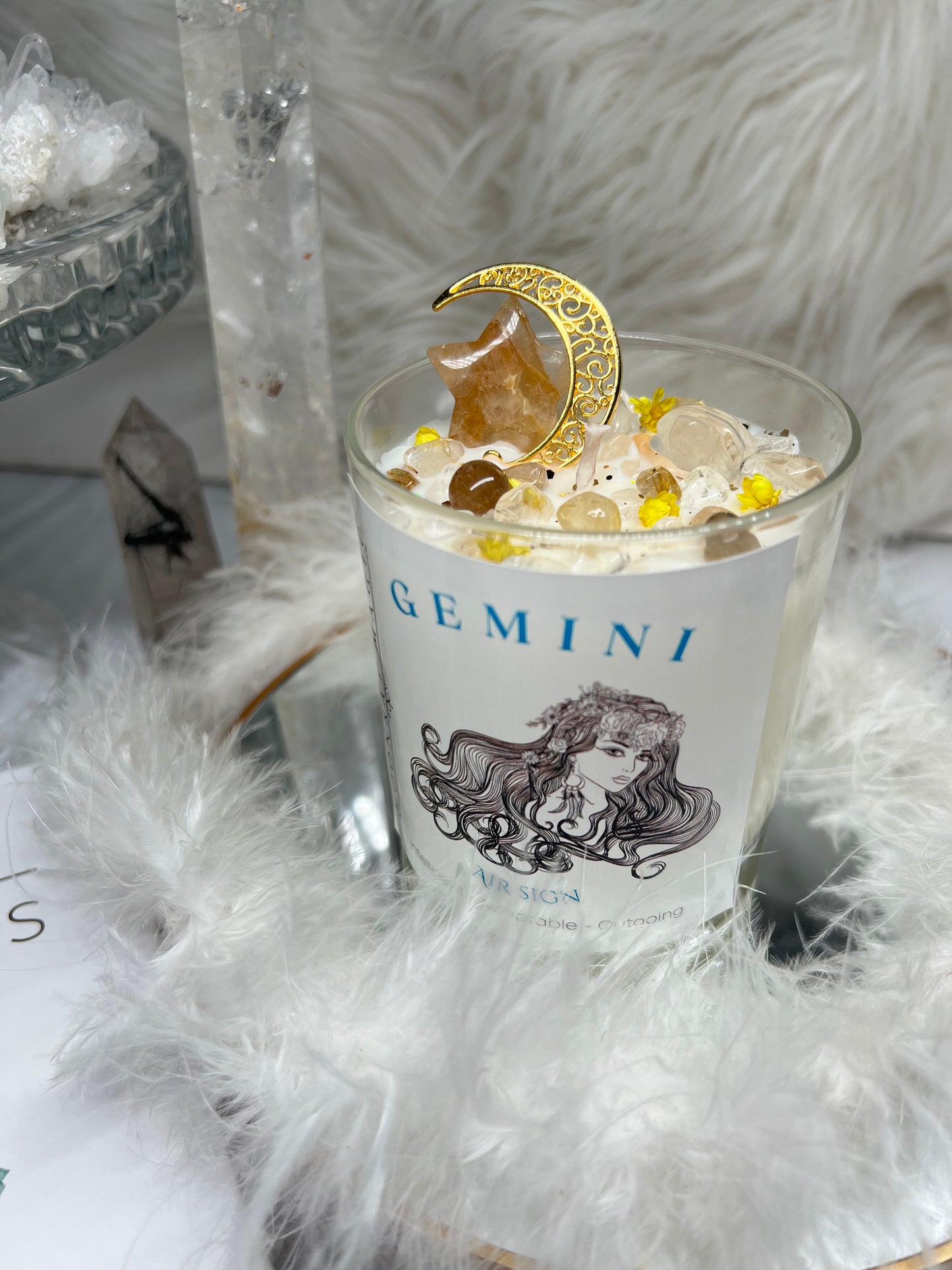 Gemini Crystal Candle