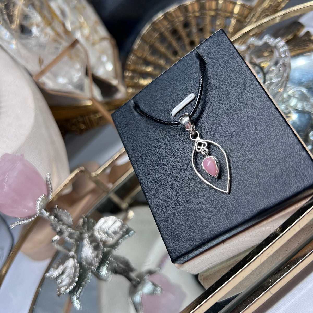 Rose Opal pendant - 925 silver