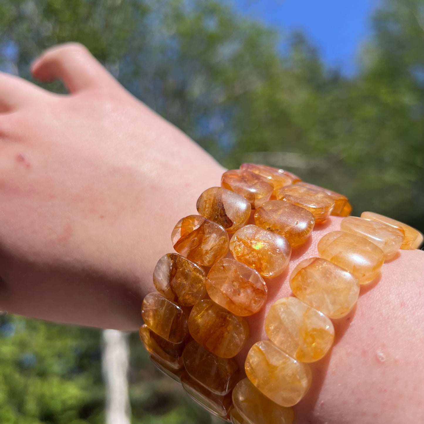 Golden Healer stretchy bangle design beaded bracelet high- 15mm