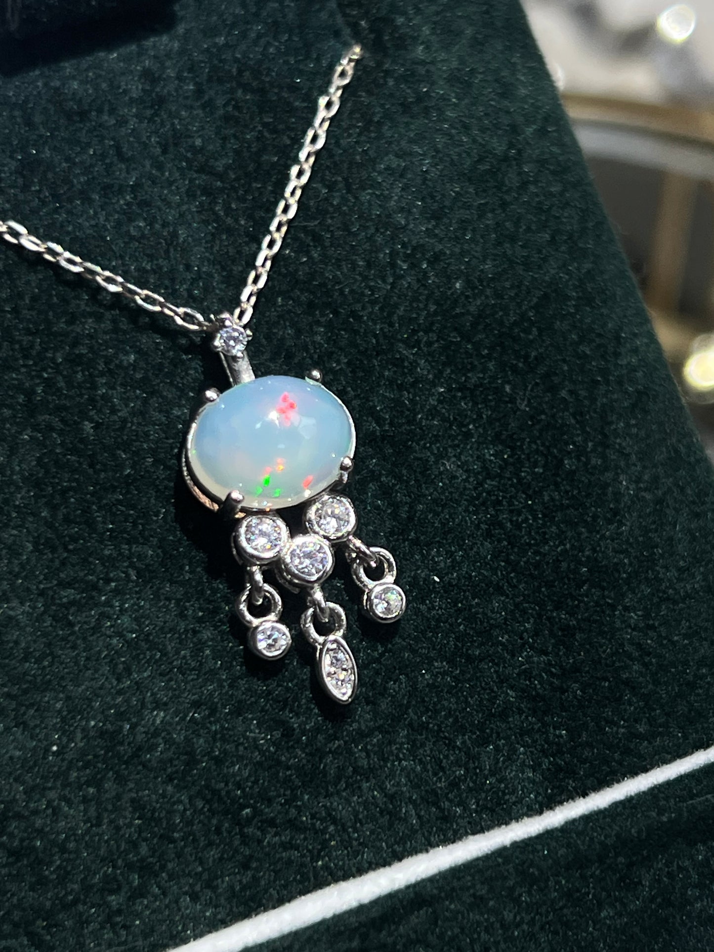 Ethiopian opal dreamcatcher 925silver pendant