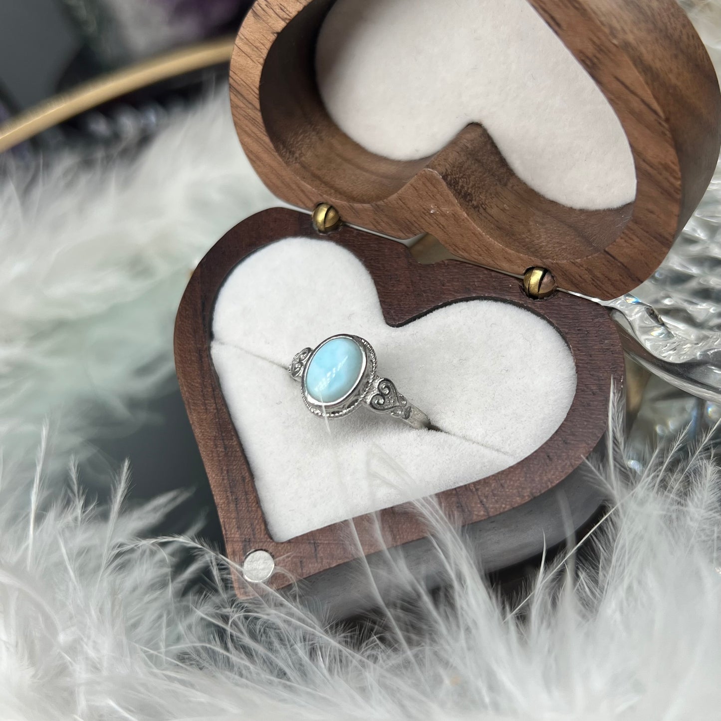 Larimar adjustable ring