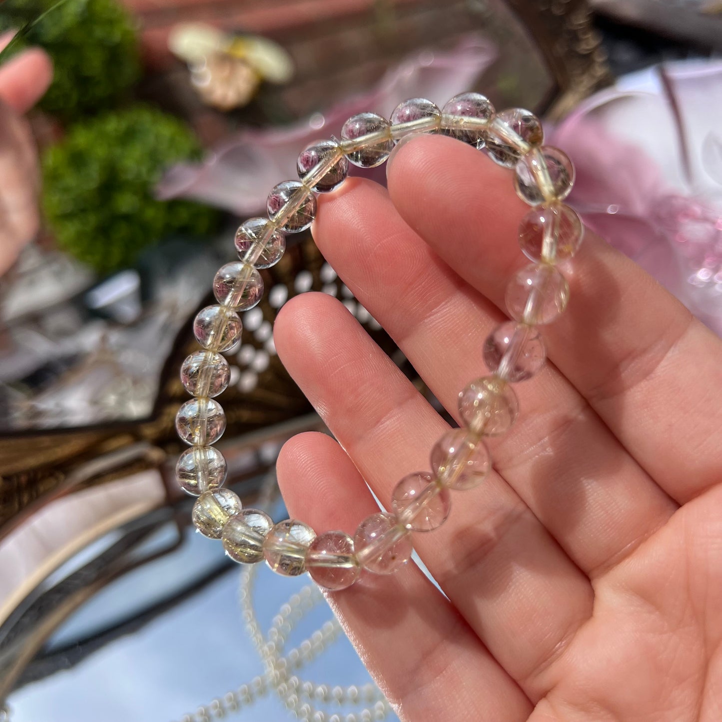Golden Rutile Quartz high graded graded bracelet - 8mm