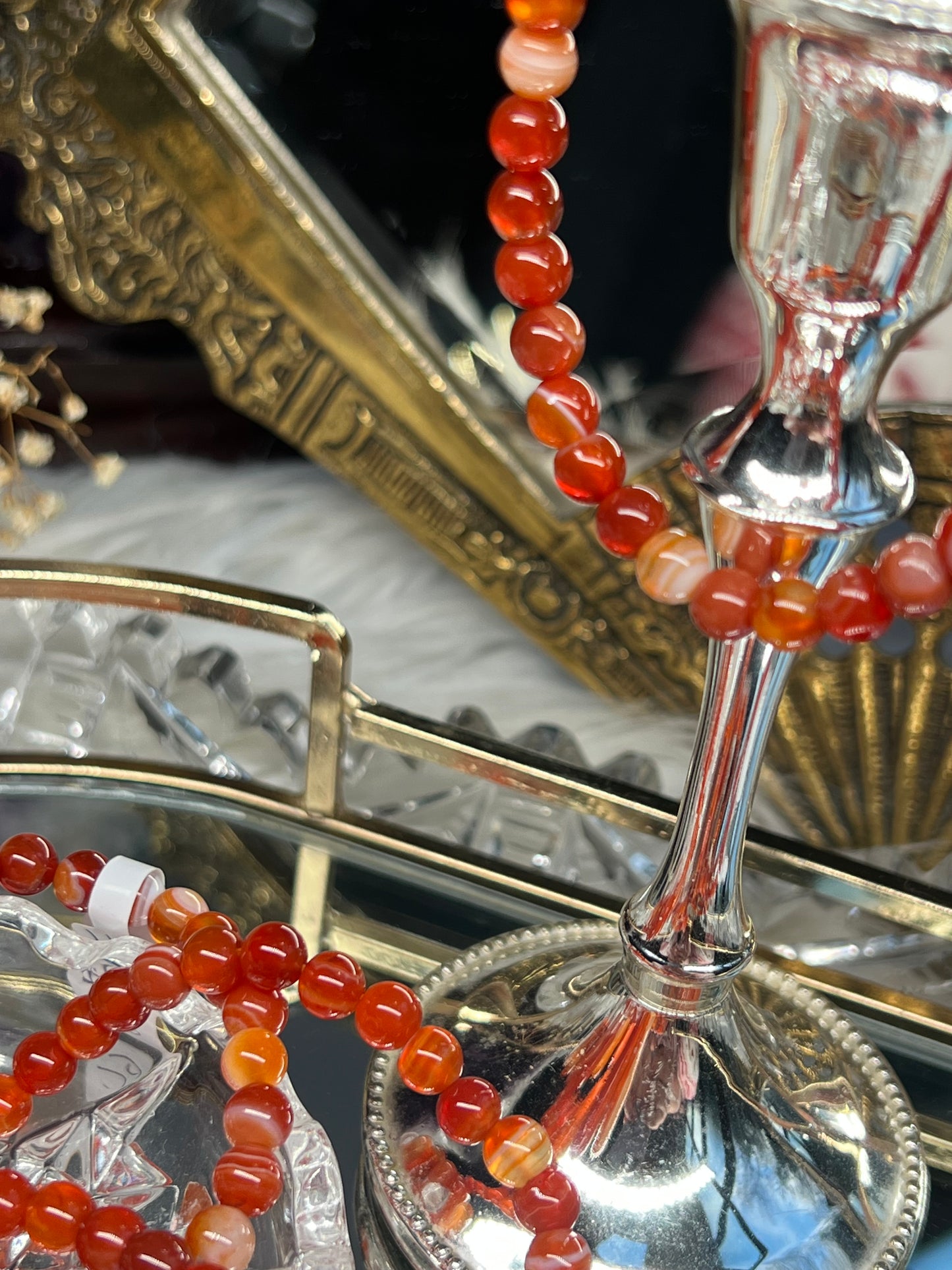 Banded carnelian bracelet