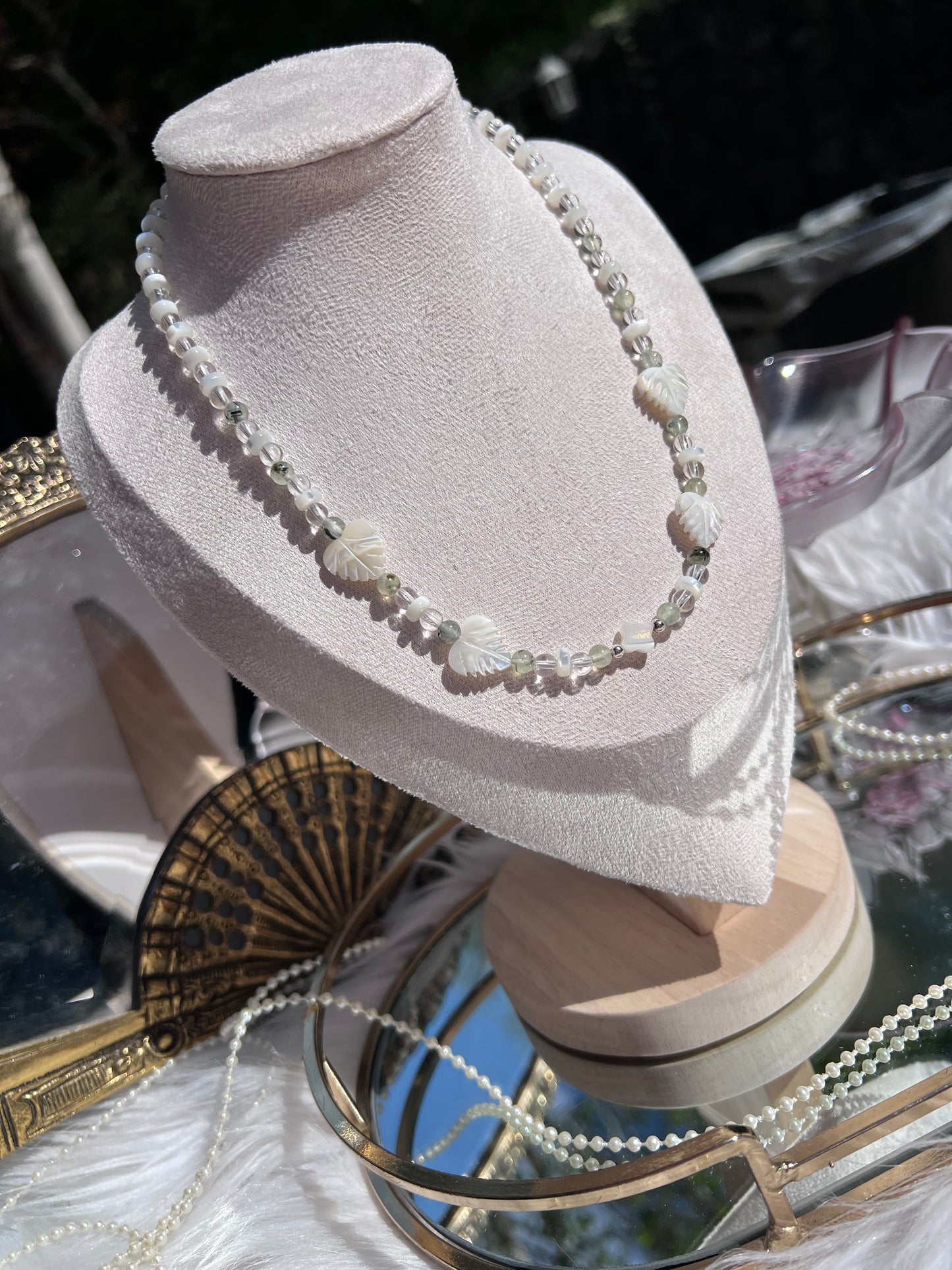 Moonray one of a kind necklace - The woodland Dewvine - 925 silver