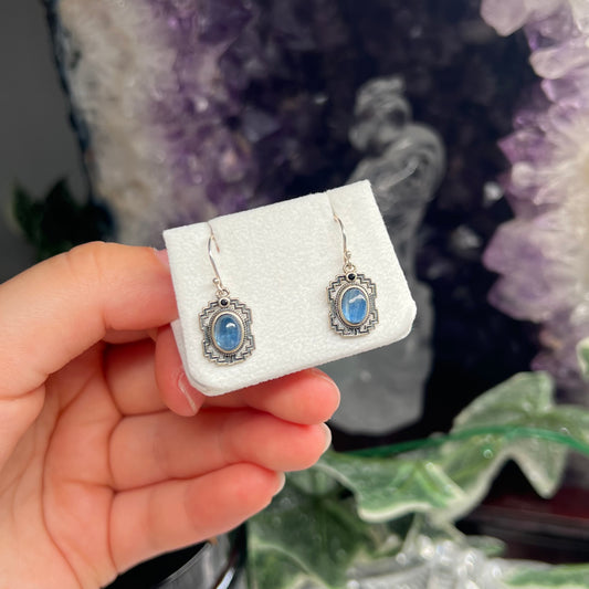 Aquamarine 925silver dangle earrings