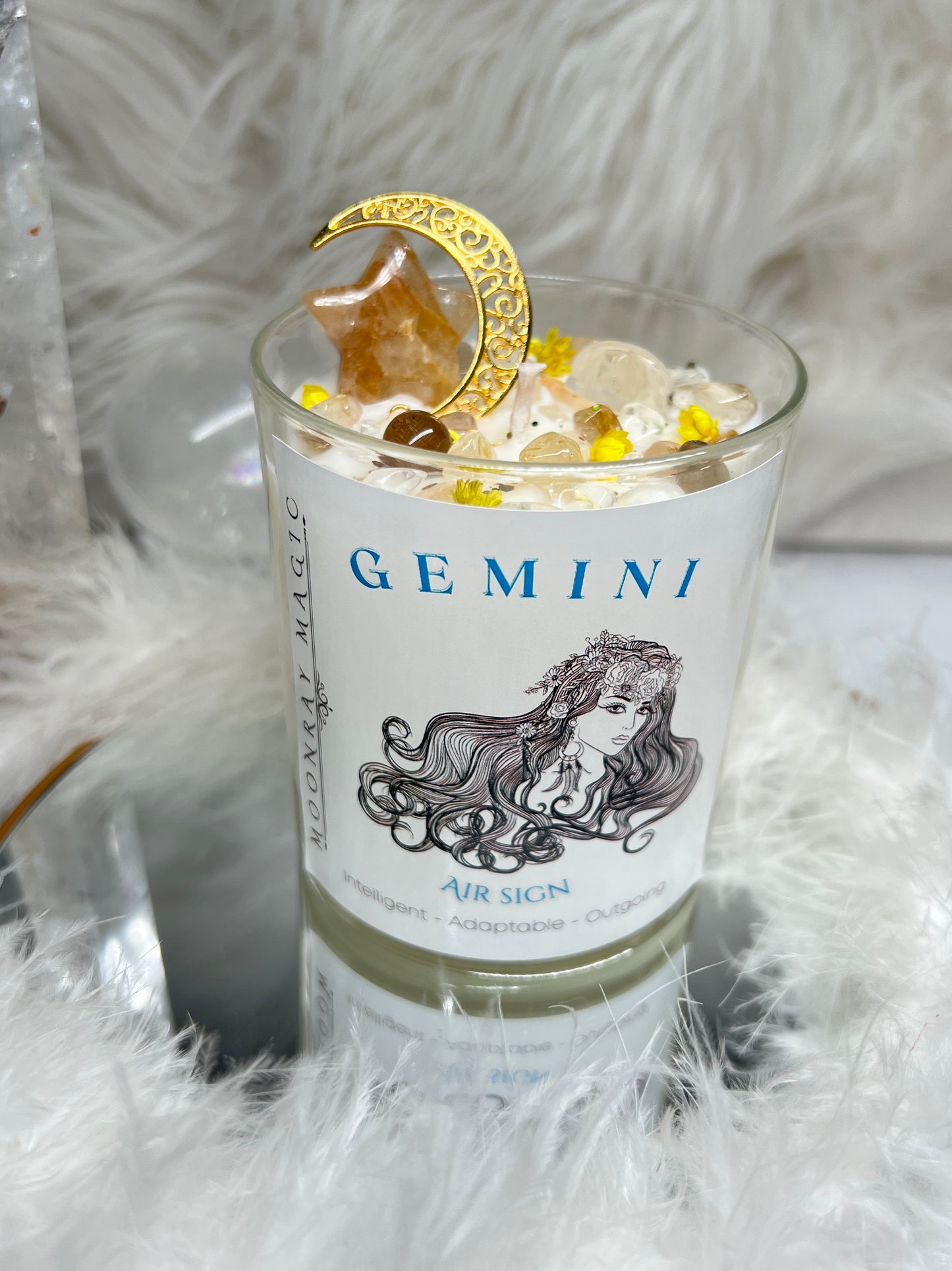 Gemini Crystal Candle