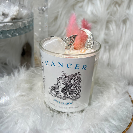 Cancer crystal candle