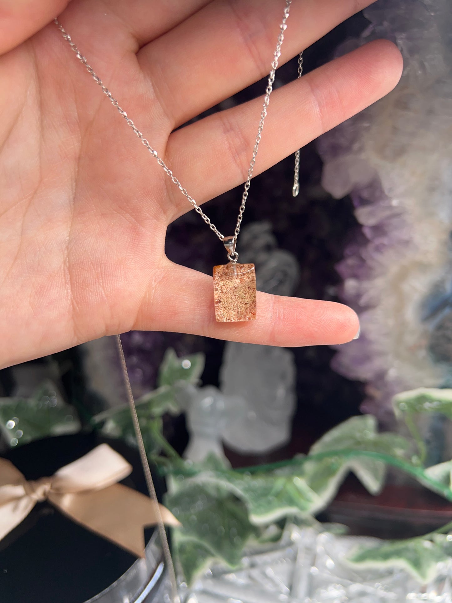 Garden quartz 925silver pendant