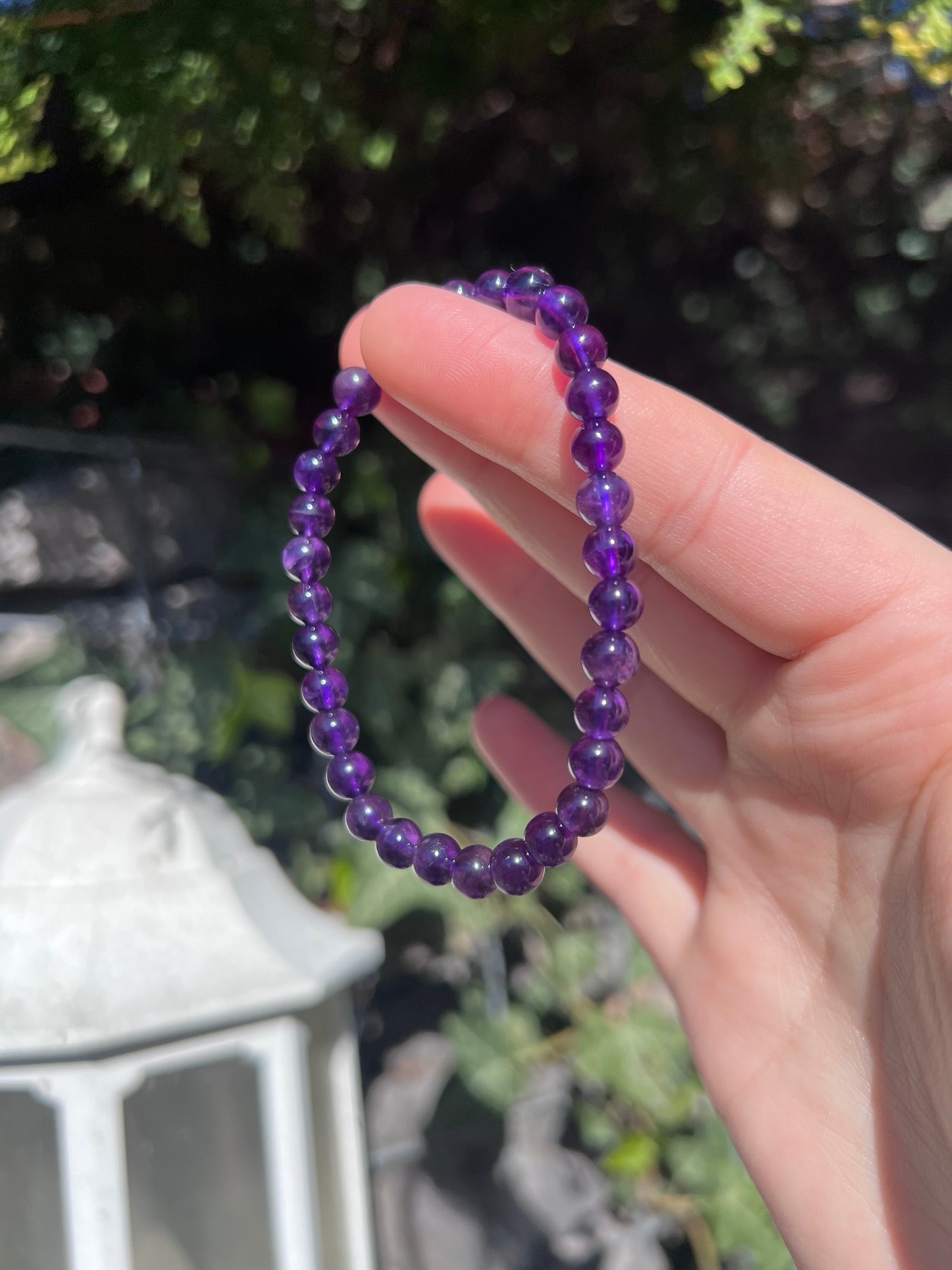 Uruguay Amethyst beaded bracelet - 6mm