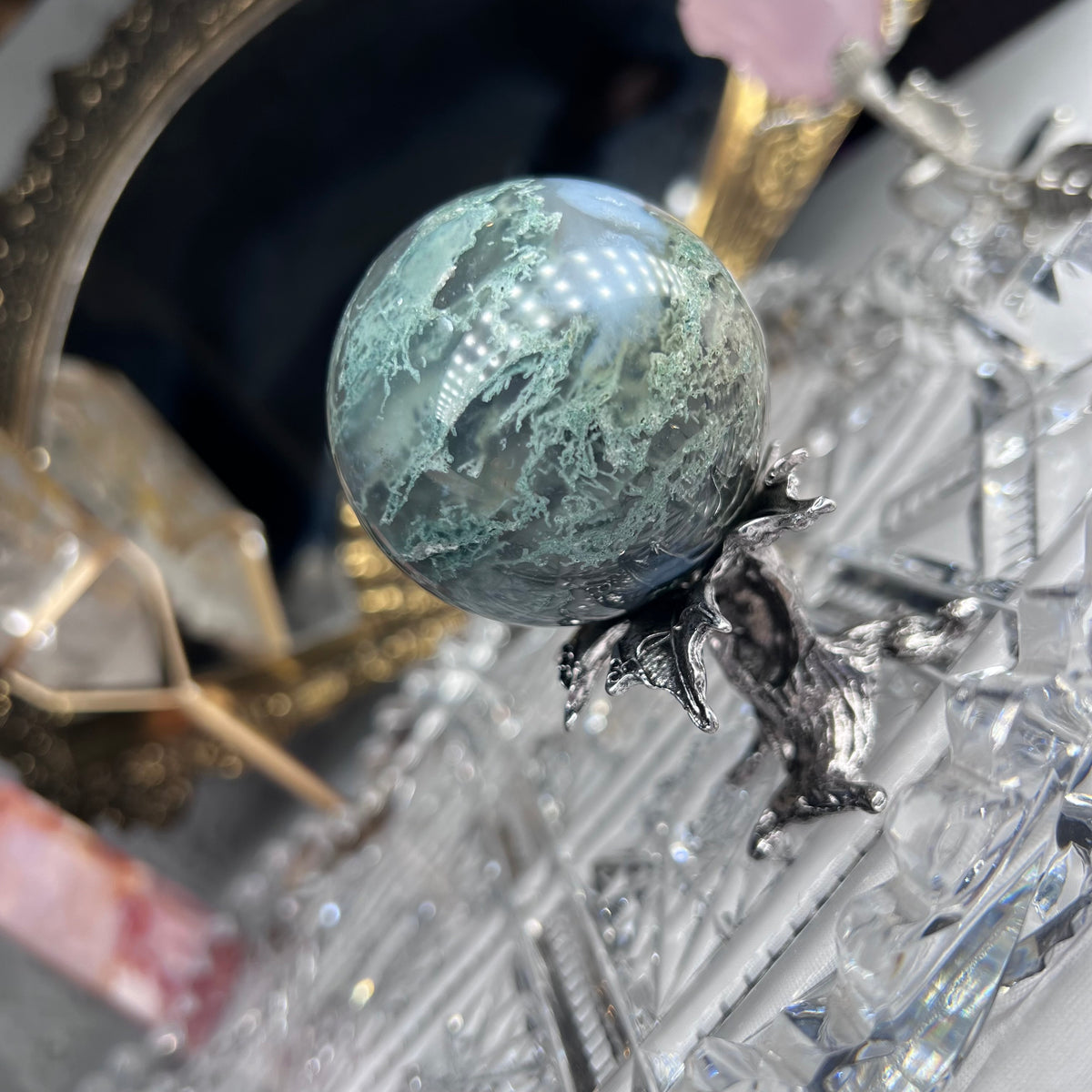 Moss Agate sphere