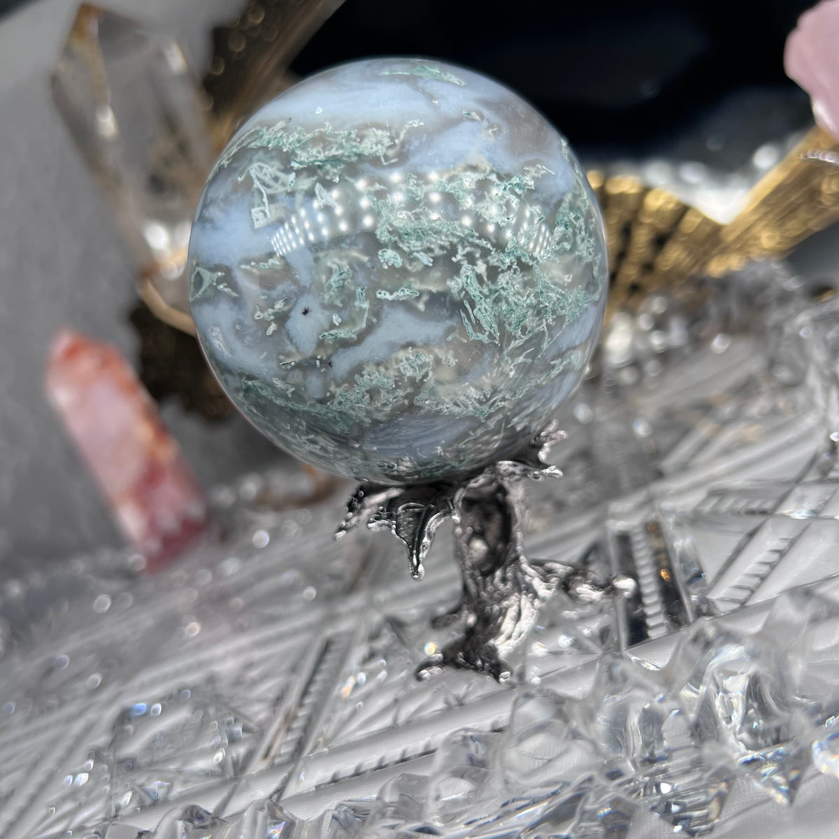 Moss Agate sphere