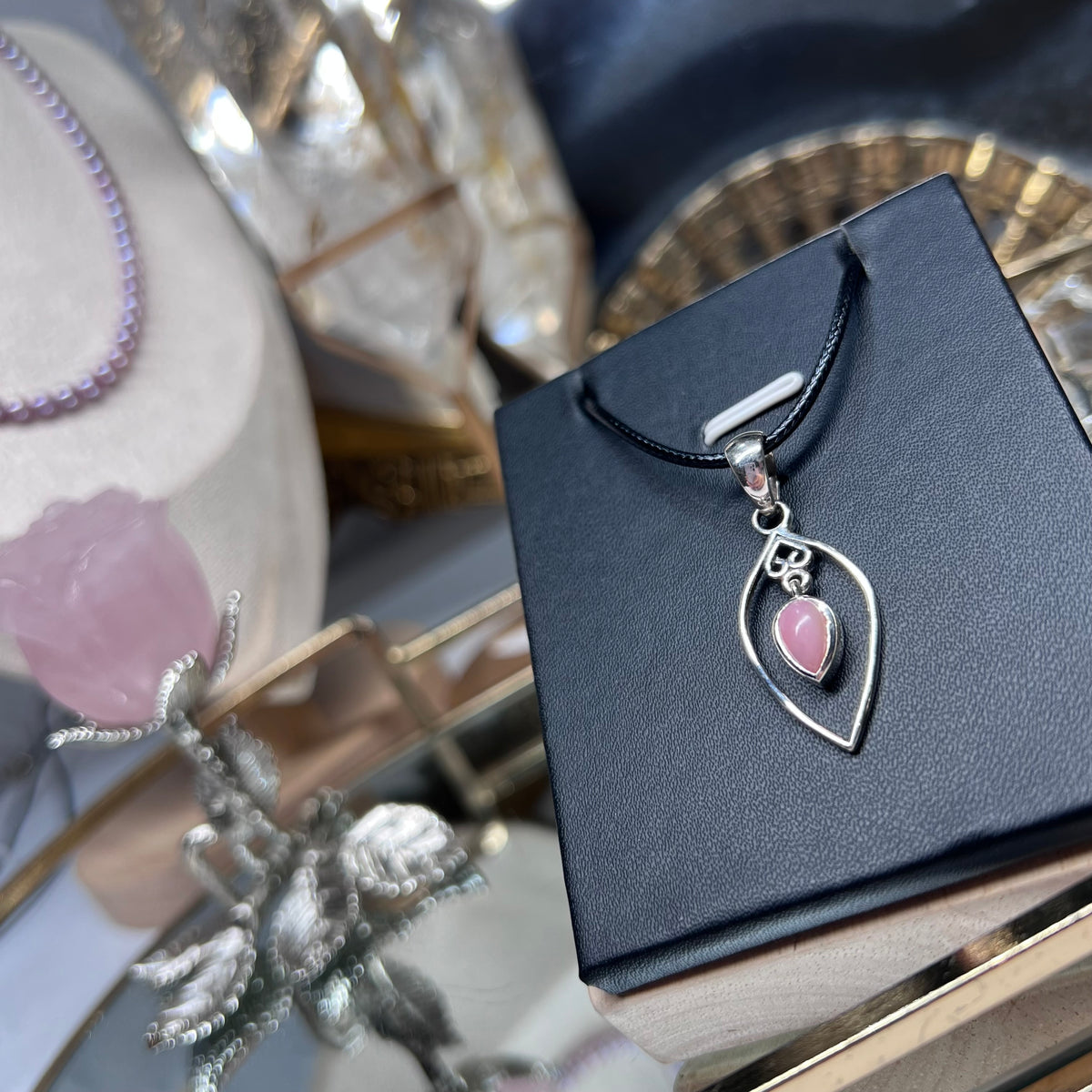 Rose Opal pendant - 925 silver