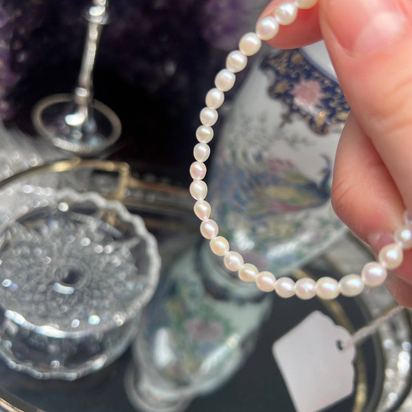 Natural fresh water pearl bracelet 4mm