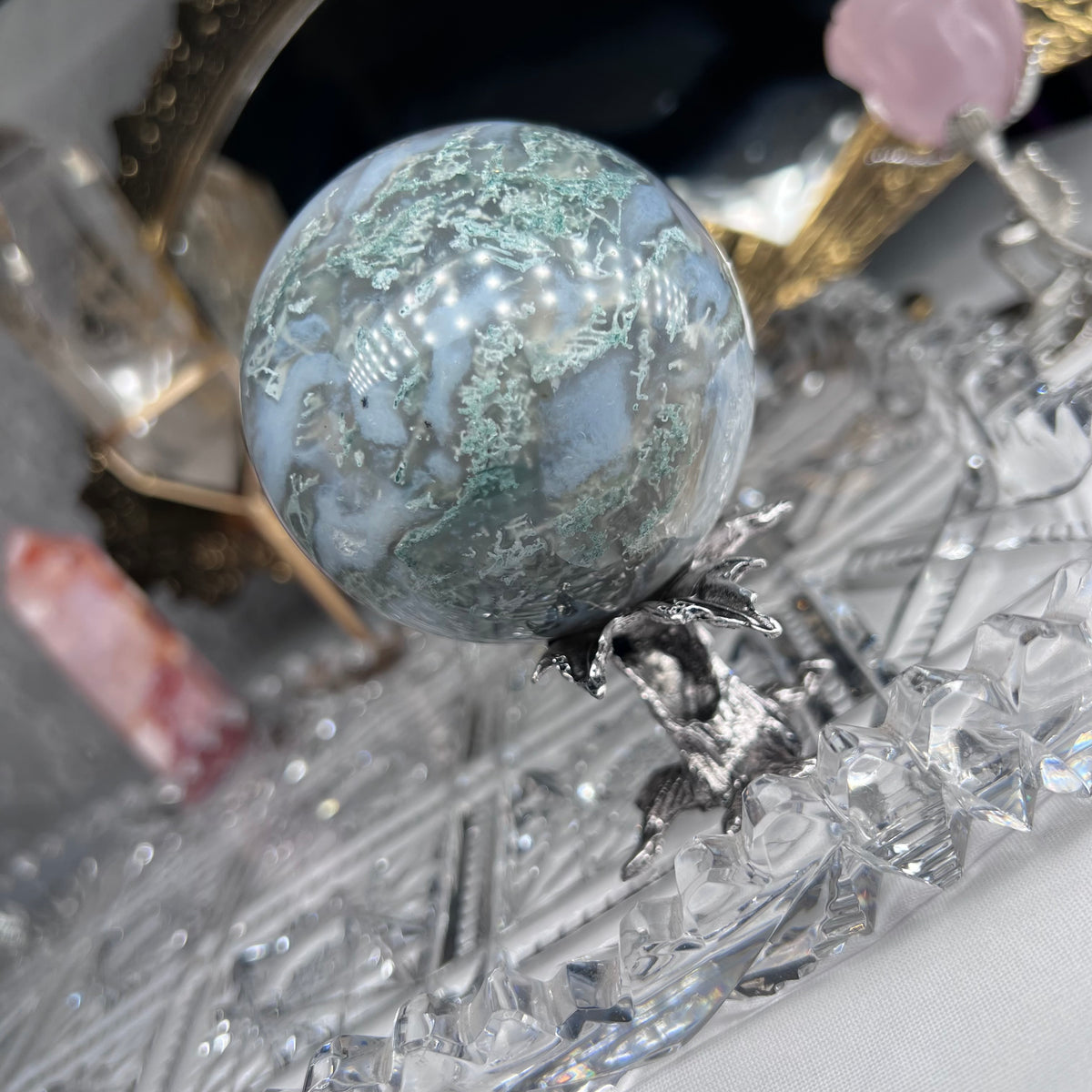 Moss Agate sphere