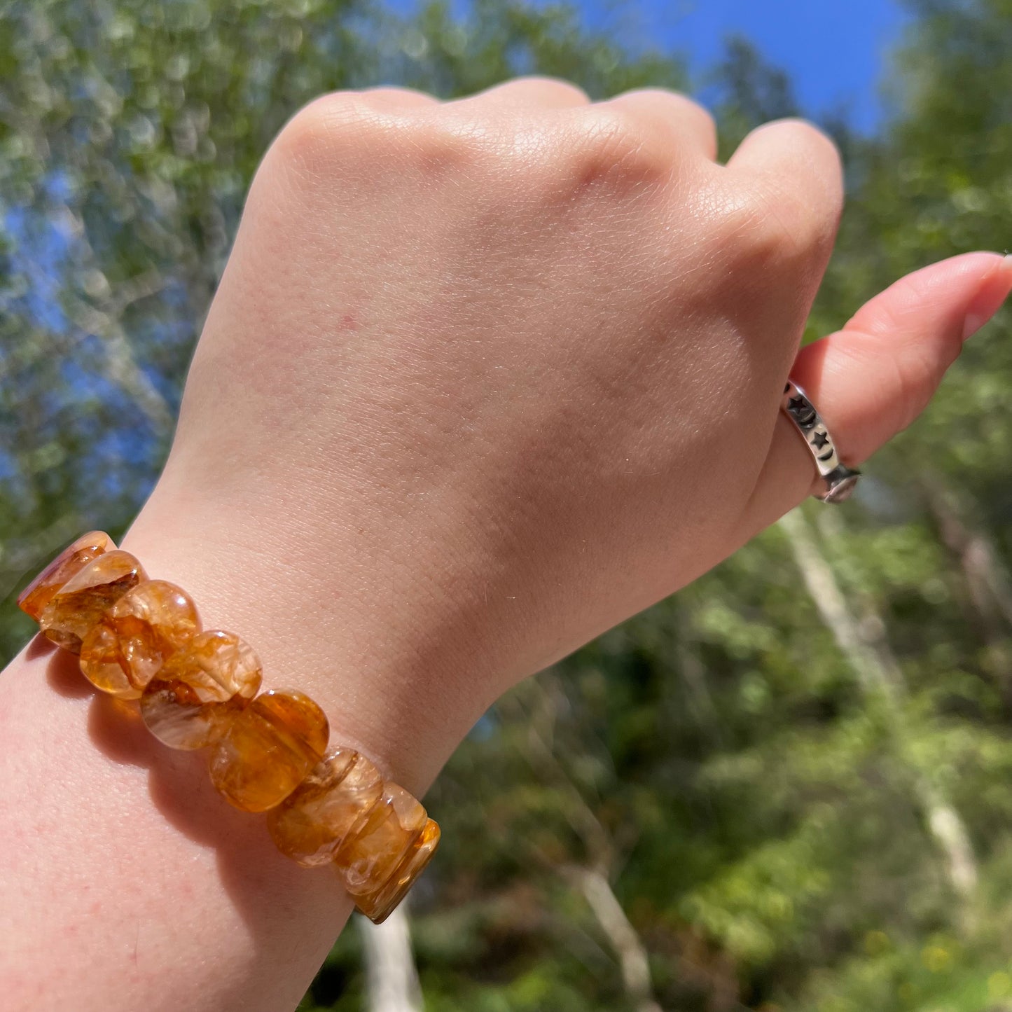 Golden Healer stretchy bangle design beaded bracelet high- 15mm