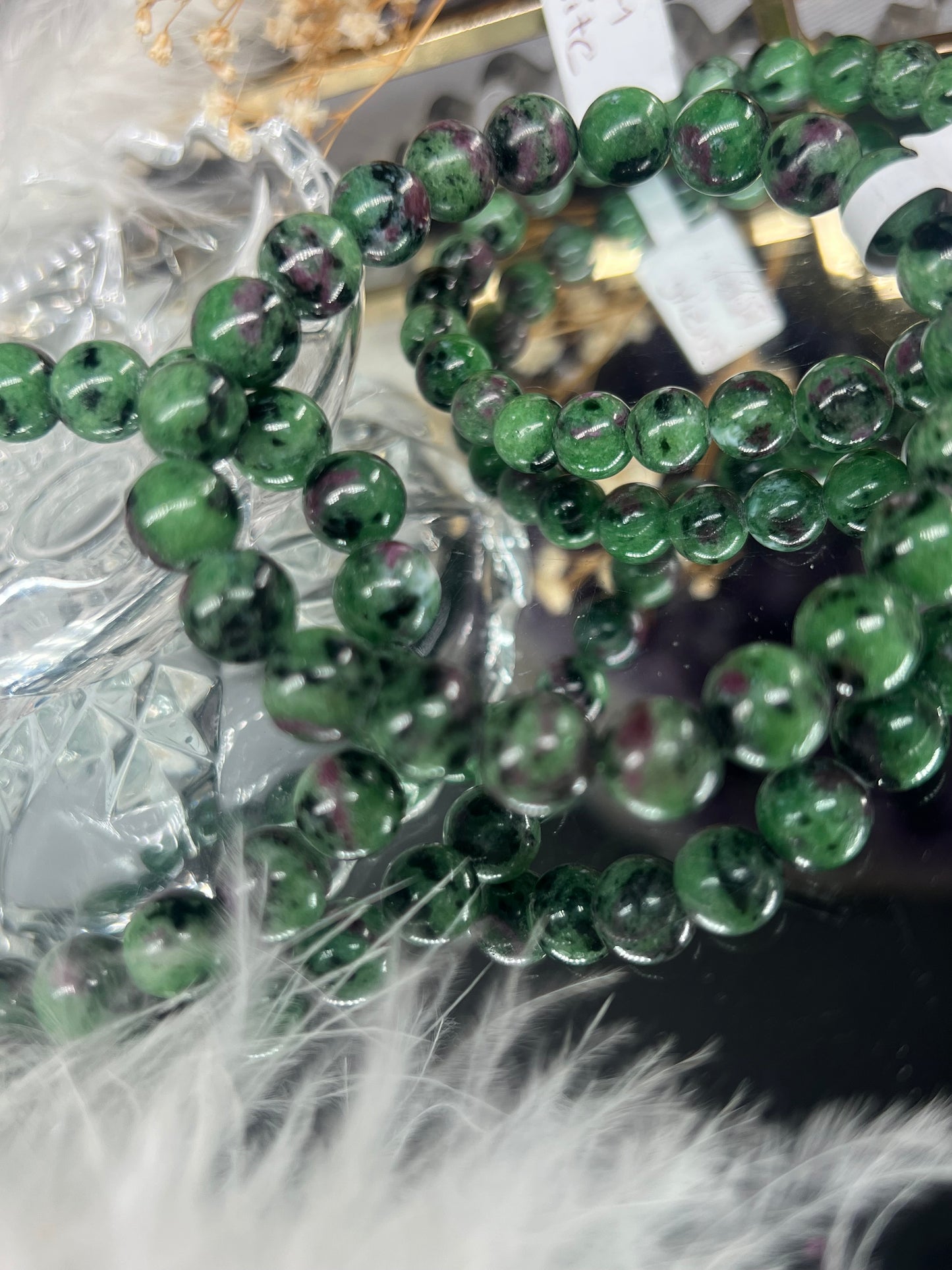 Ruby zoisite bracelet 7-8mm