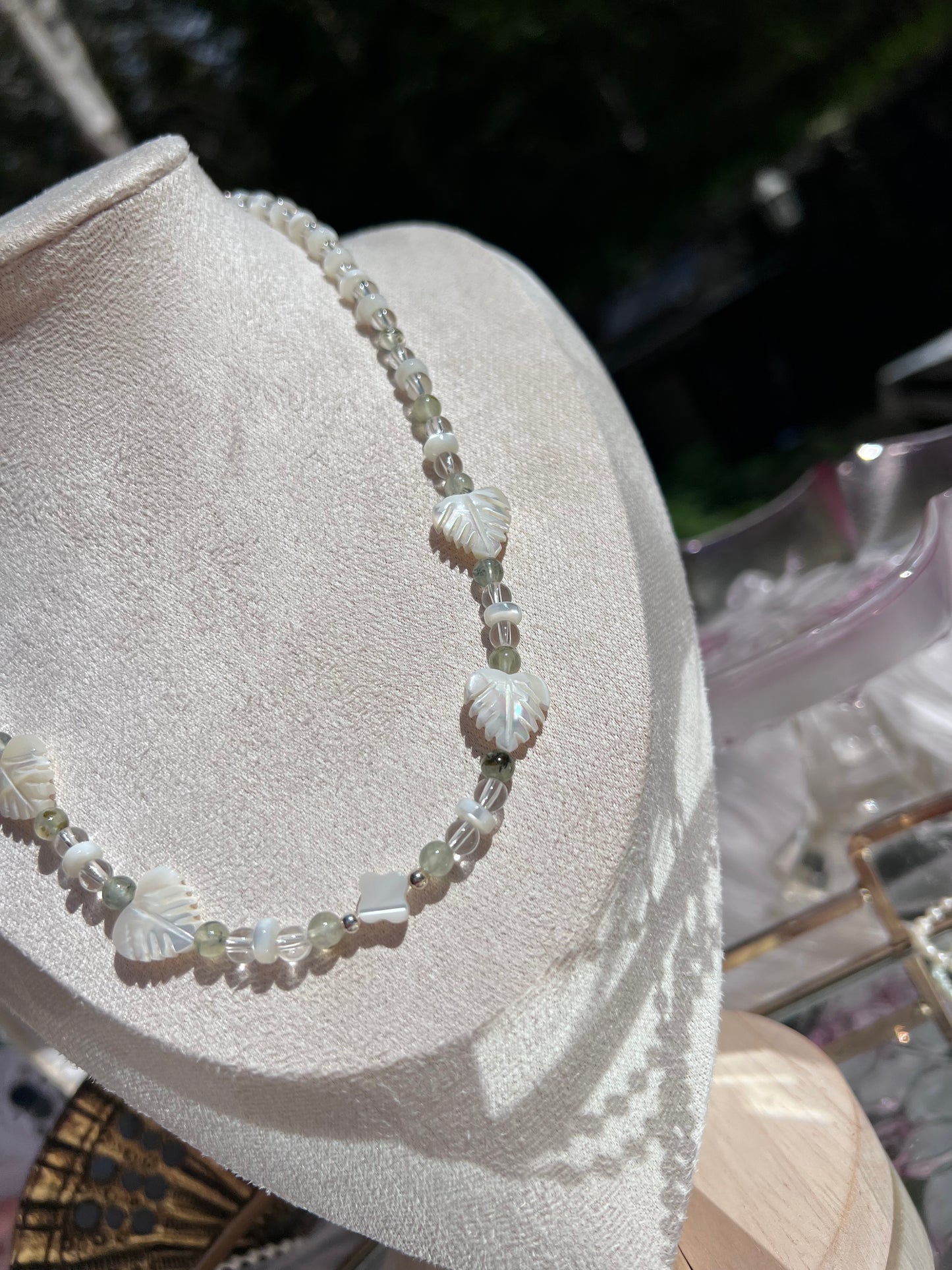 Moonray one of a kind necklace - The woodland Dewvine - 925 silver