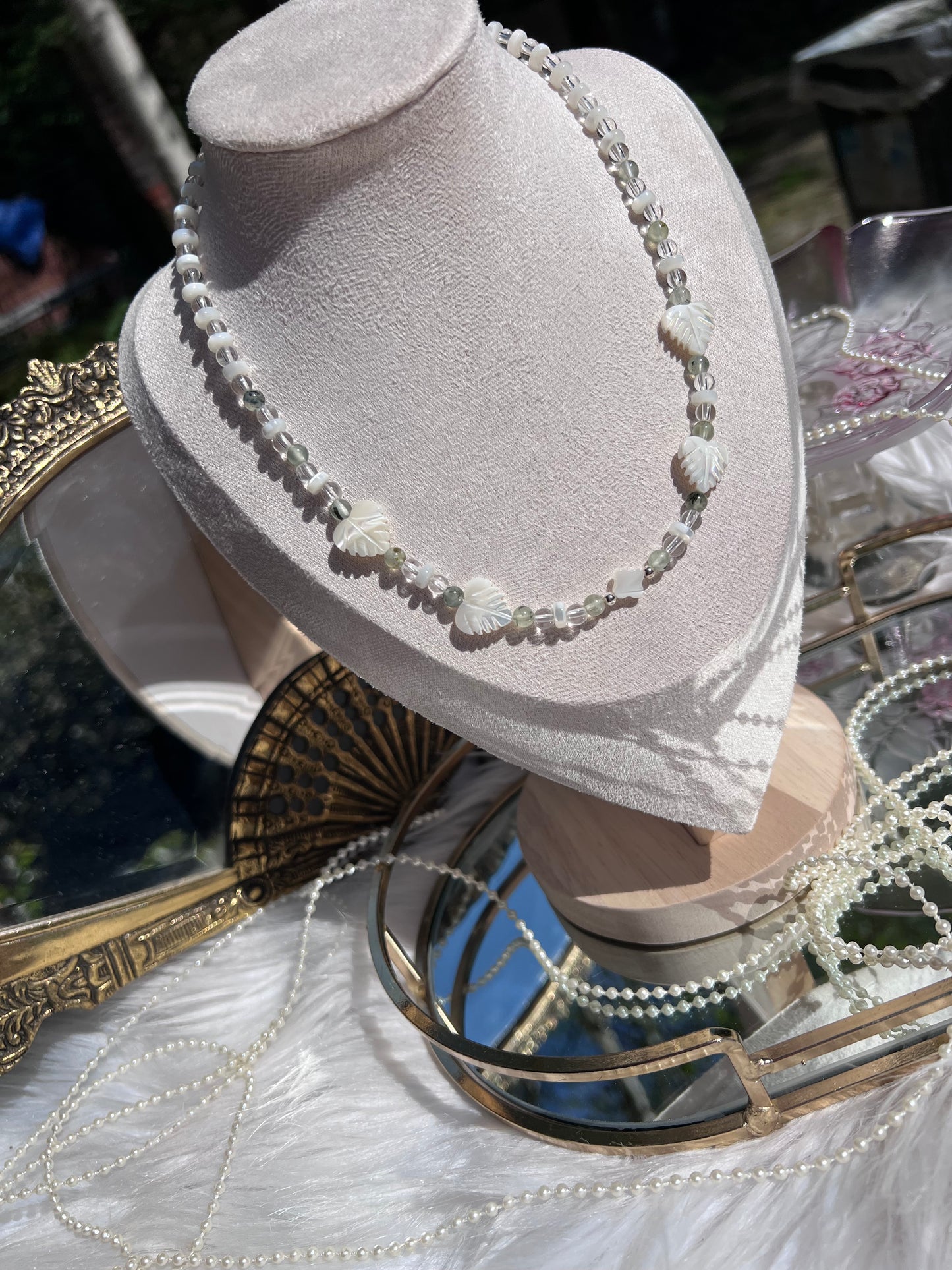 Moonray one of a kind necklace - The woodland Dewvine - 925 silver