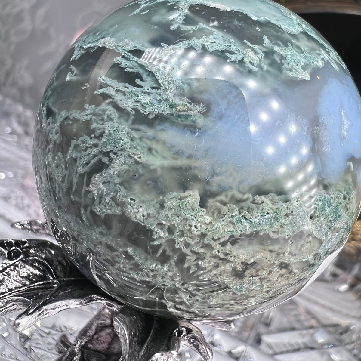 Moss Agate sphere