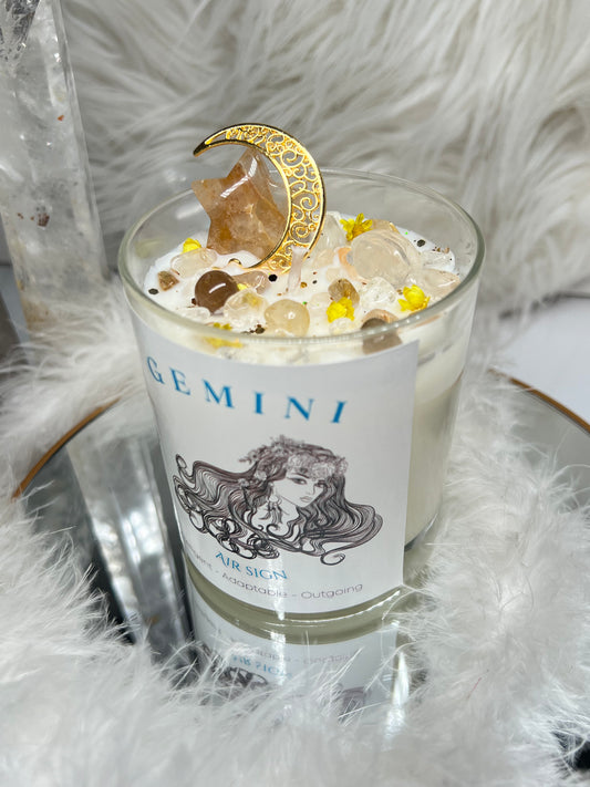 Gemini Crystal Candle