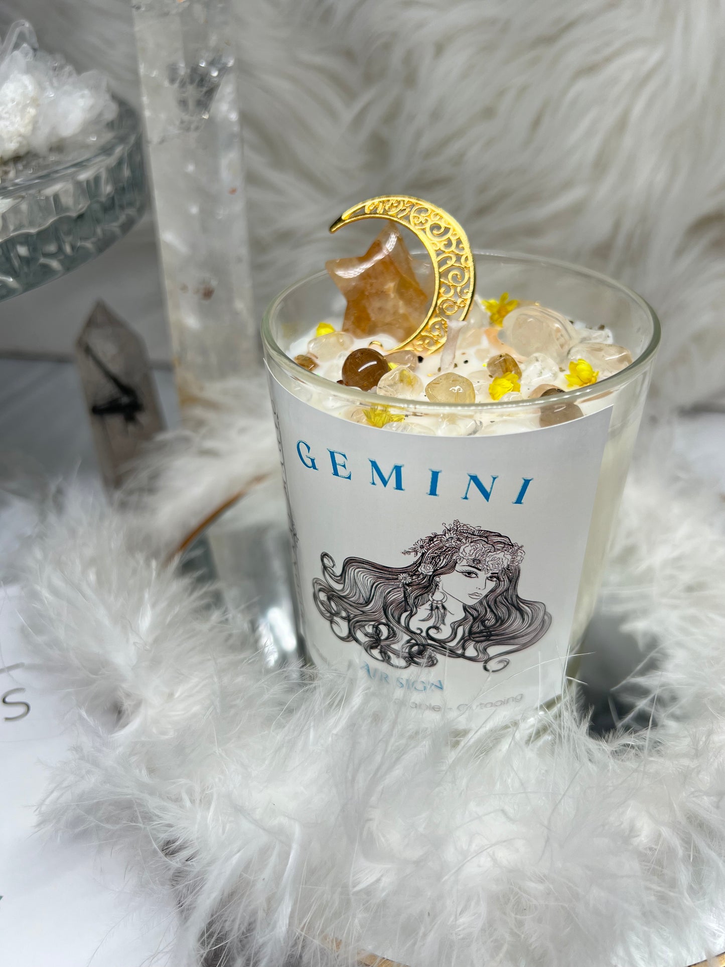 Gemini Crystal Candle