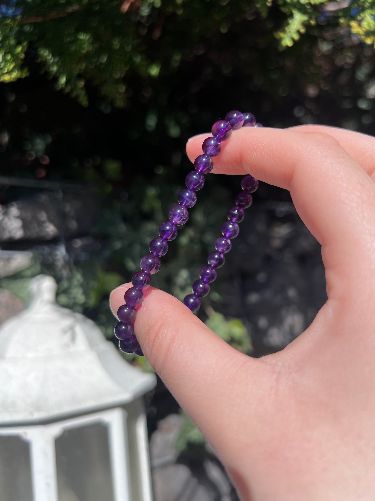 Uruguay Amethyst beaded bracelet - 6mm