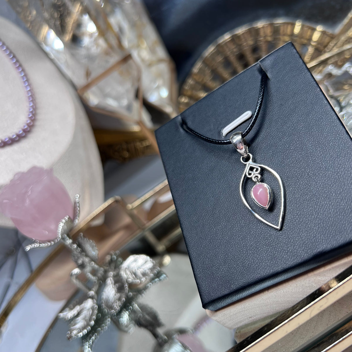 Rose Opal pendant - 925 silver