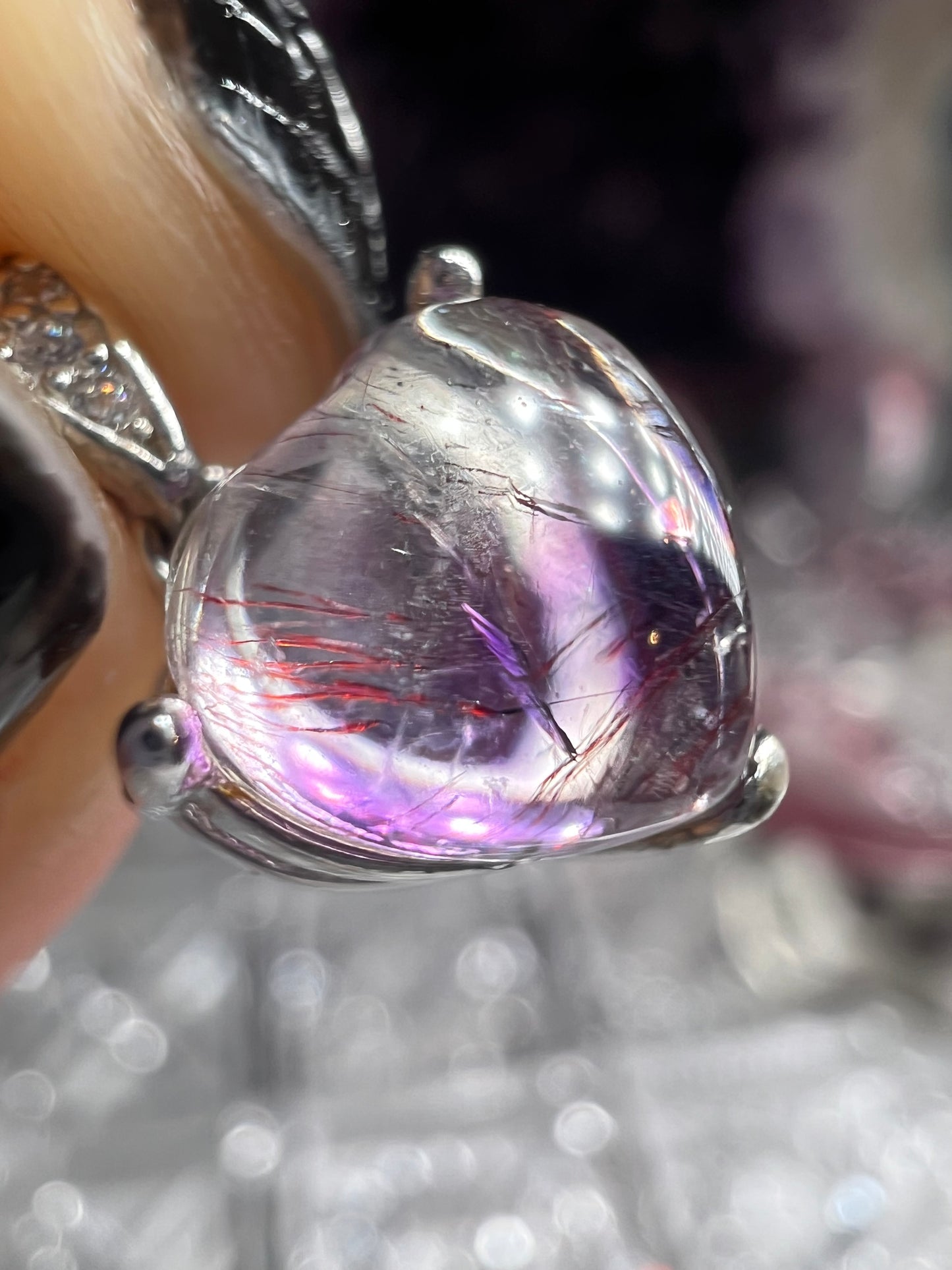 Super 7 925silver heart pendant