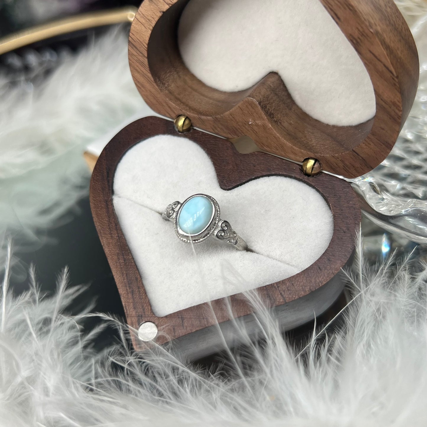 Larimar adjustable ring