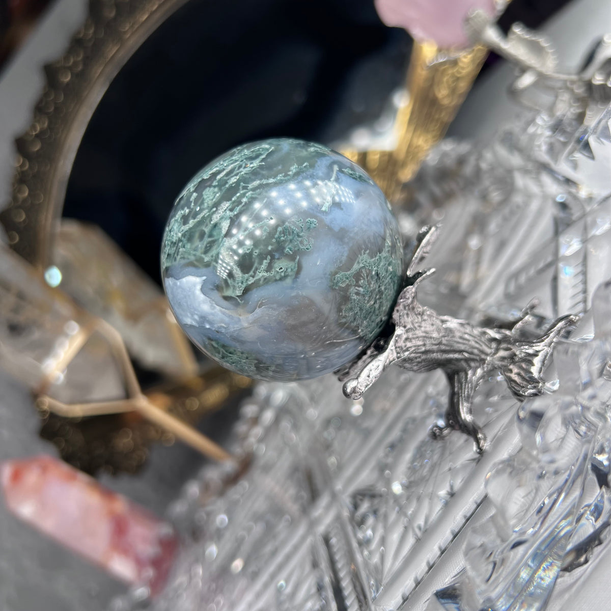 Moss Agate sphere