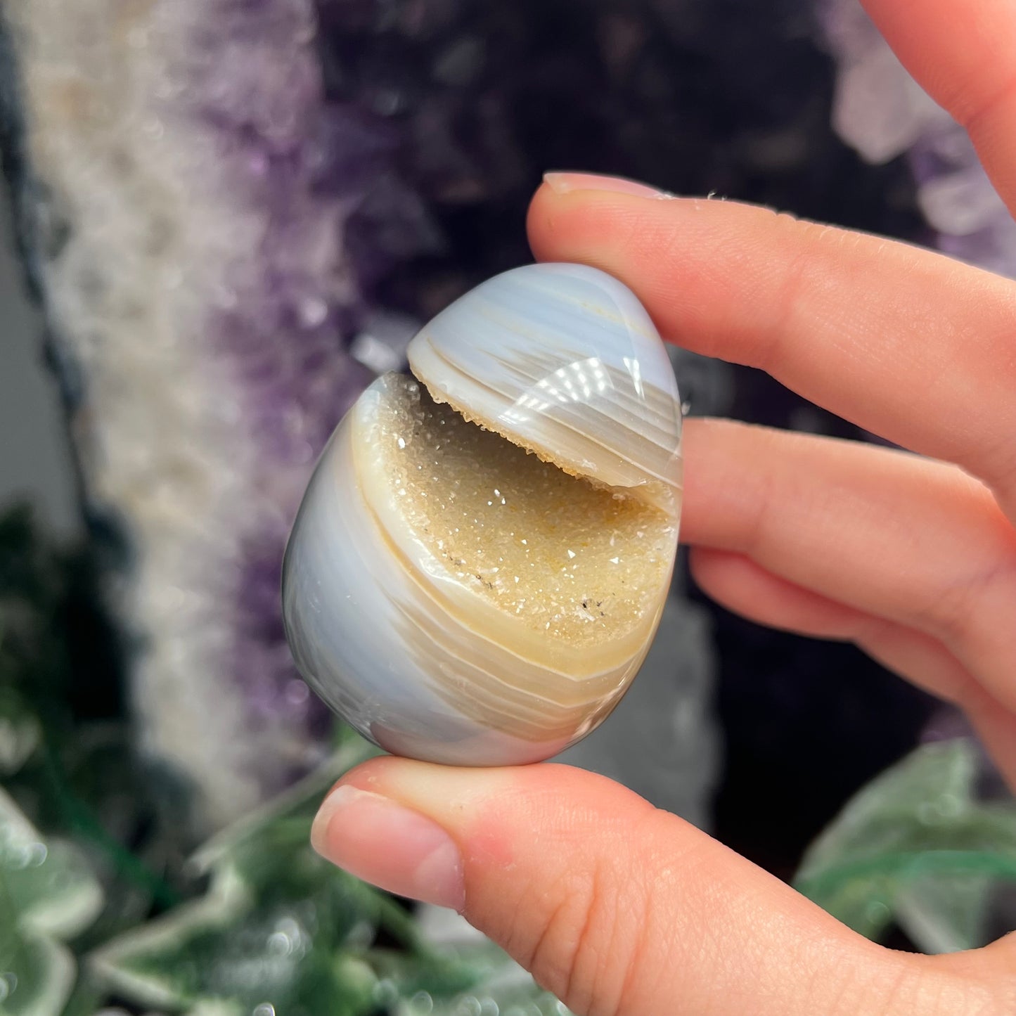 Druze agate egg #B