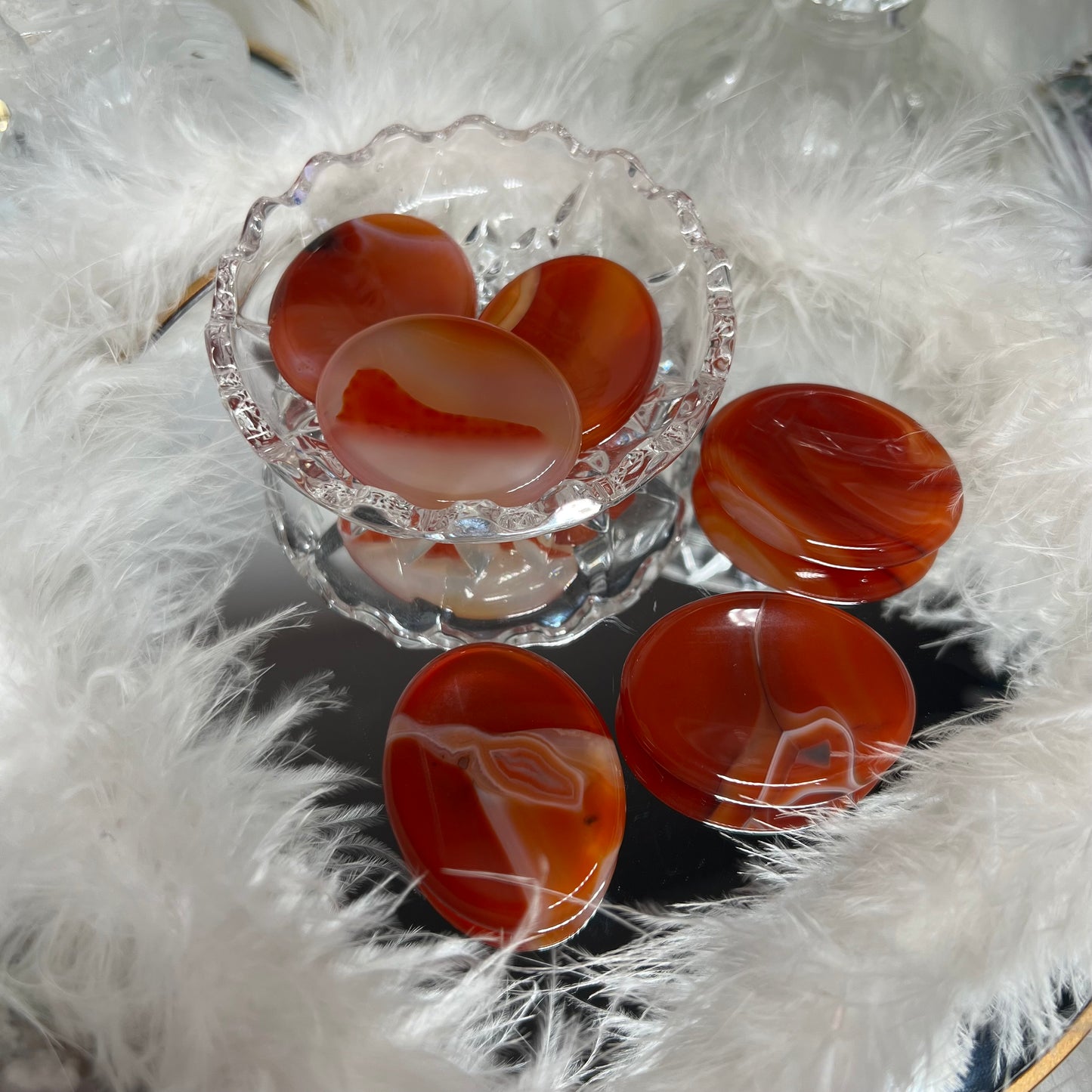 Carnelian palm stone