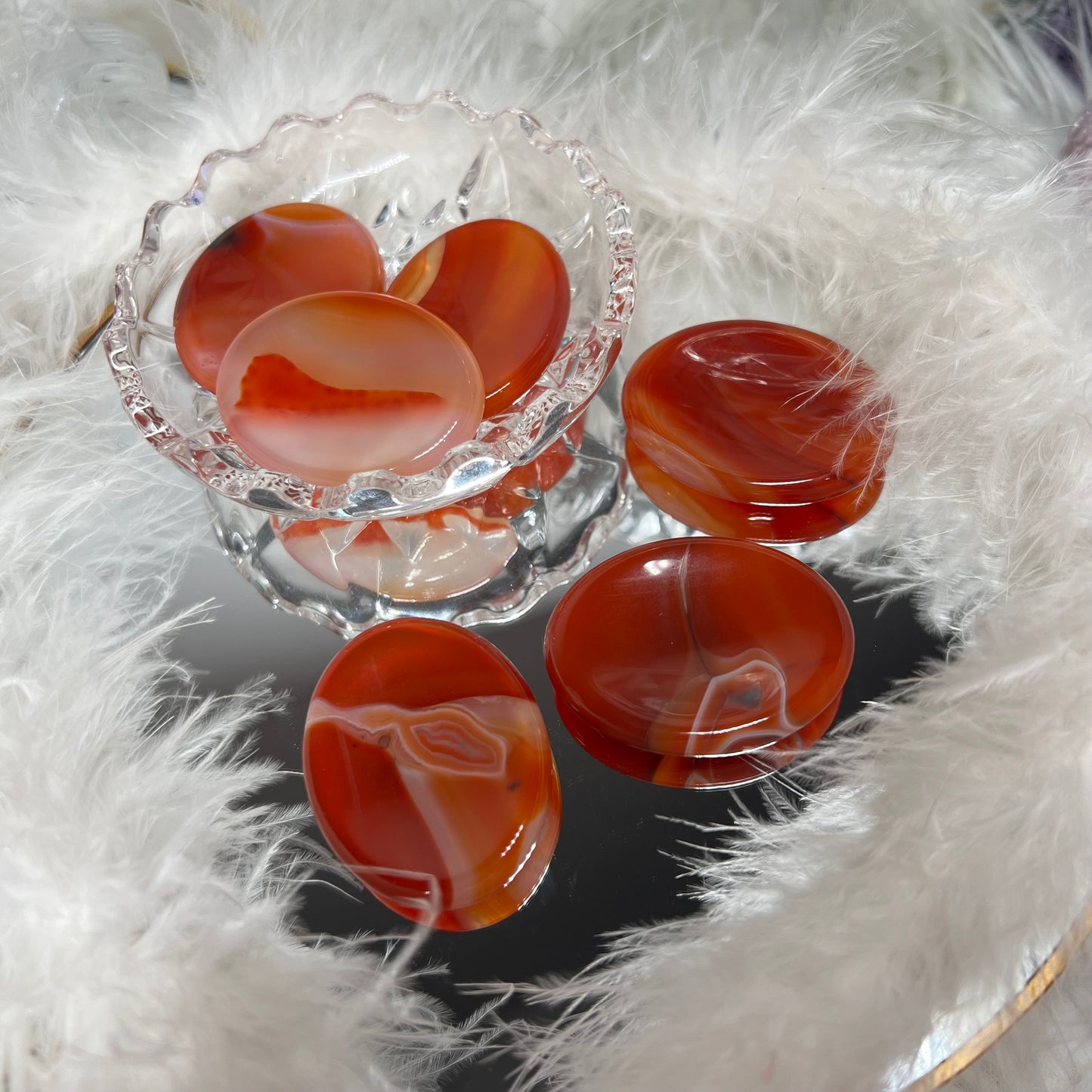 Carnelian palm stone