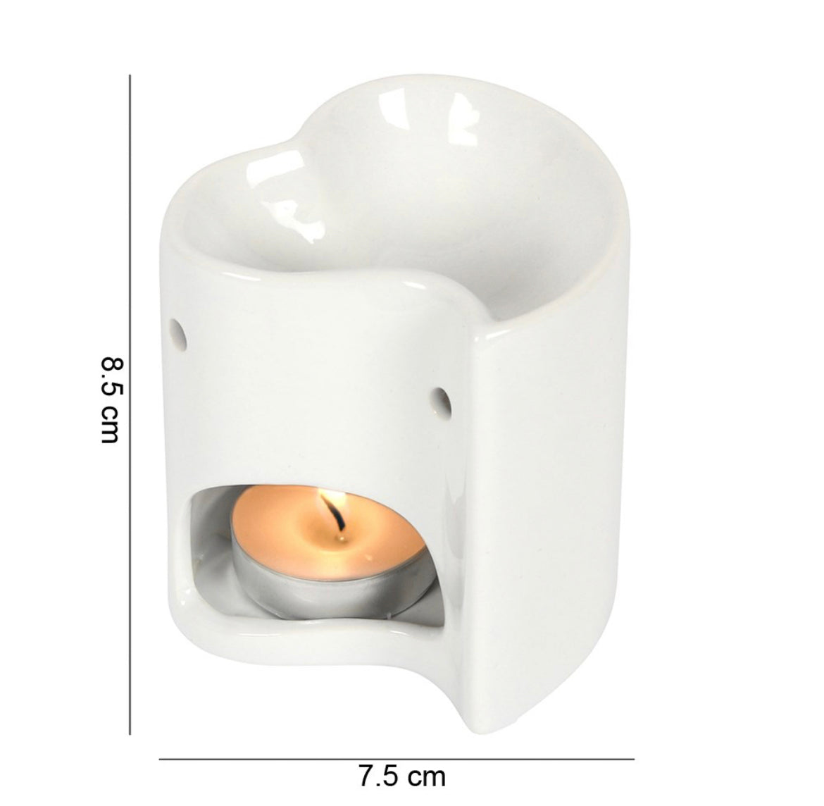 White Heart ceramic Burner