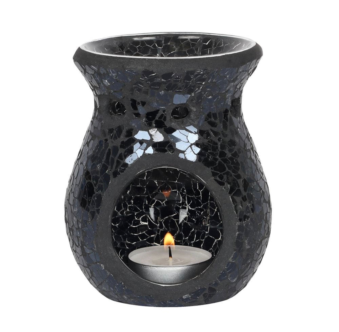 Small black crackle burner