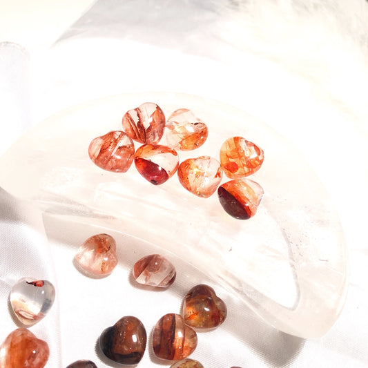 Fire quartz mini heart - high quality