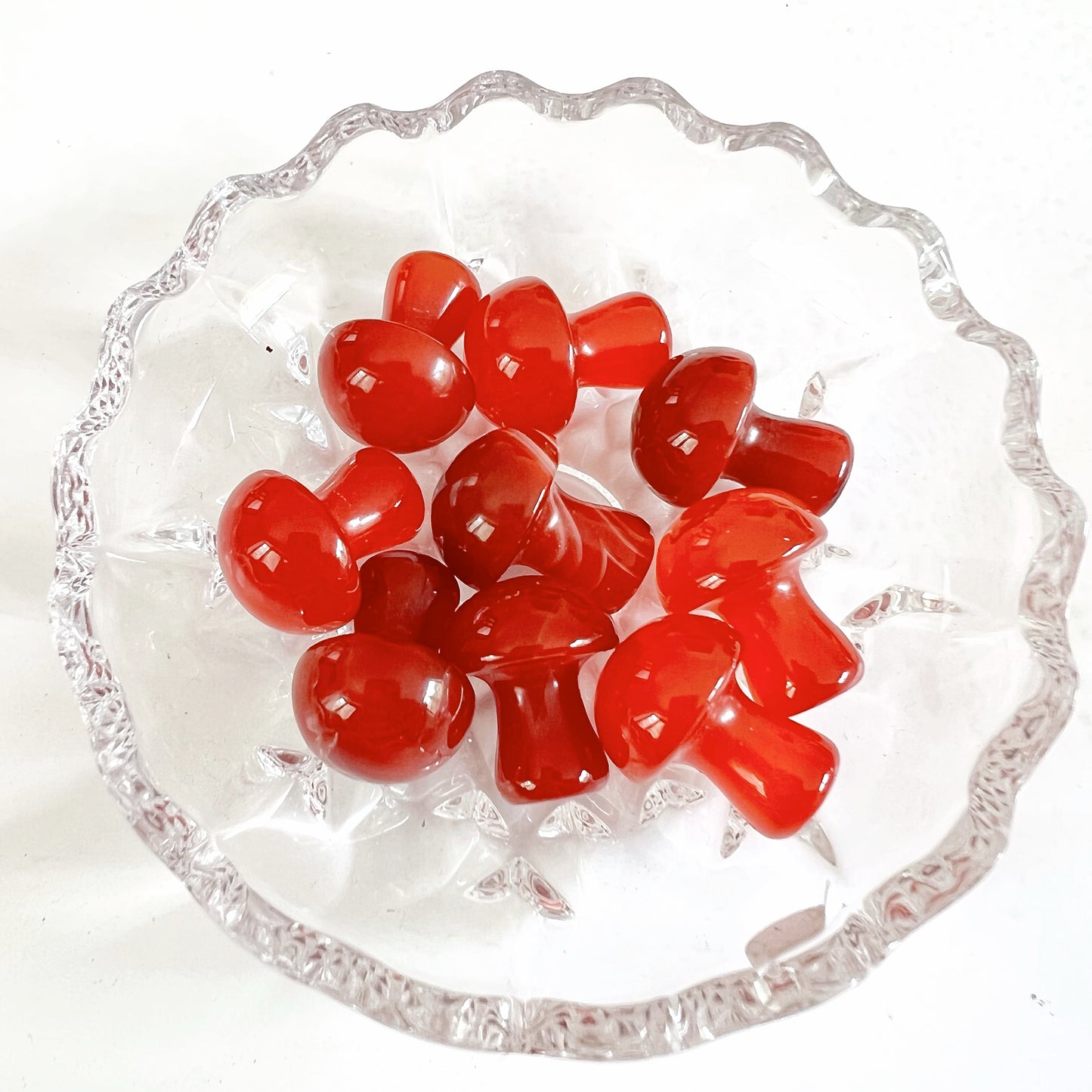 Carnelian mini Mushroom carving